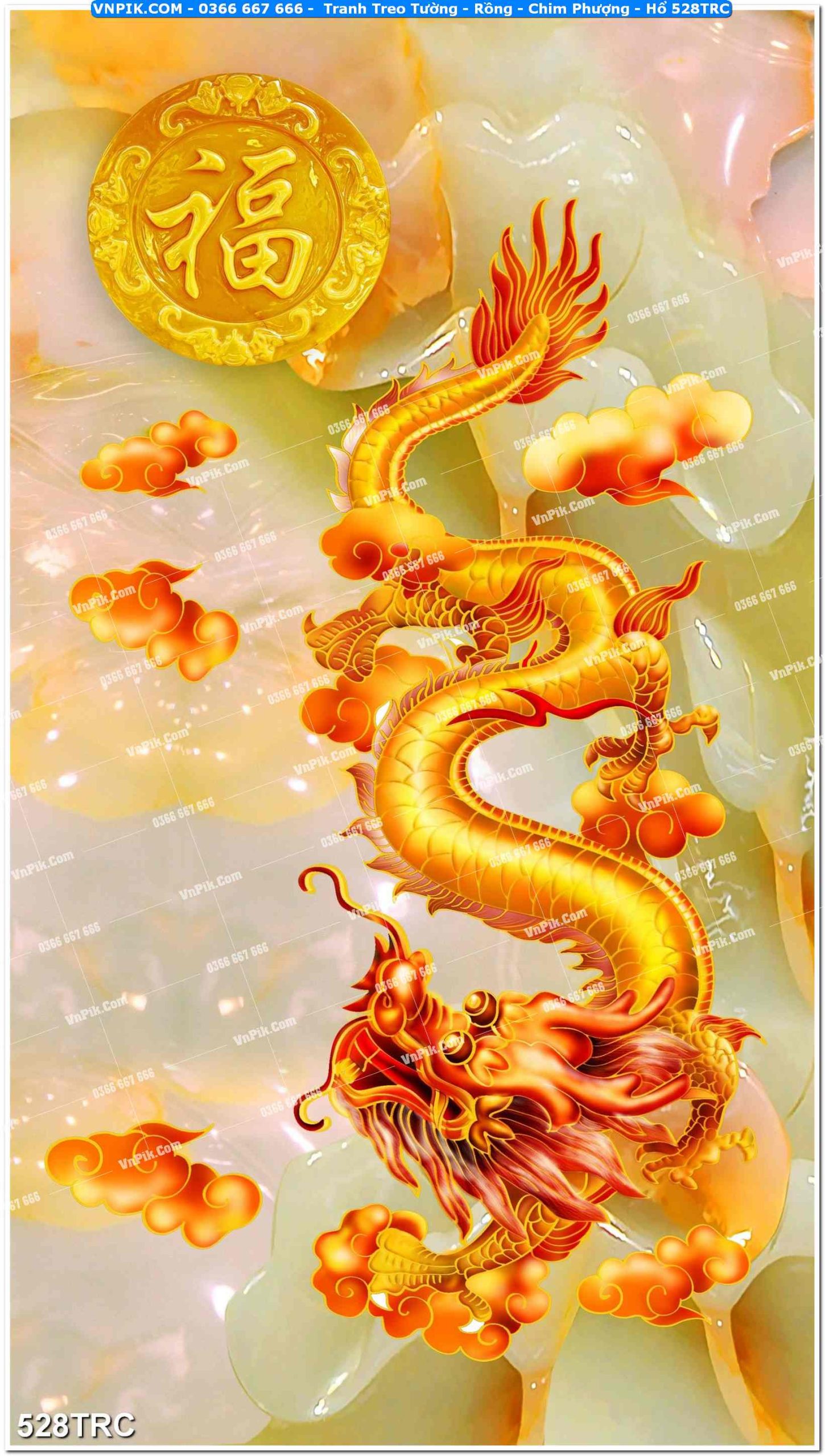 Tranh Treo Tường – Rồng – Chim Phượng – Hổ 528TRC