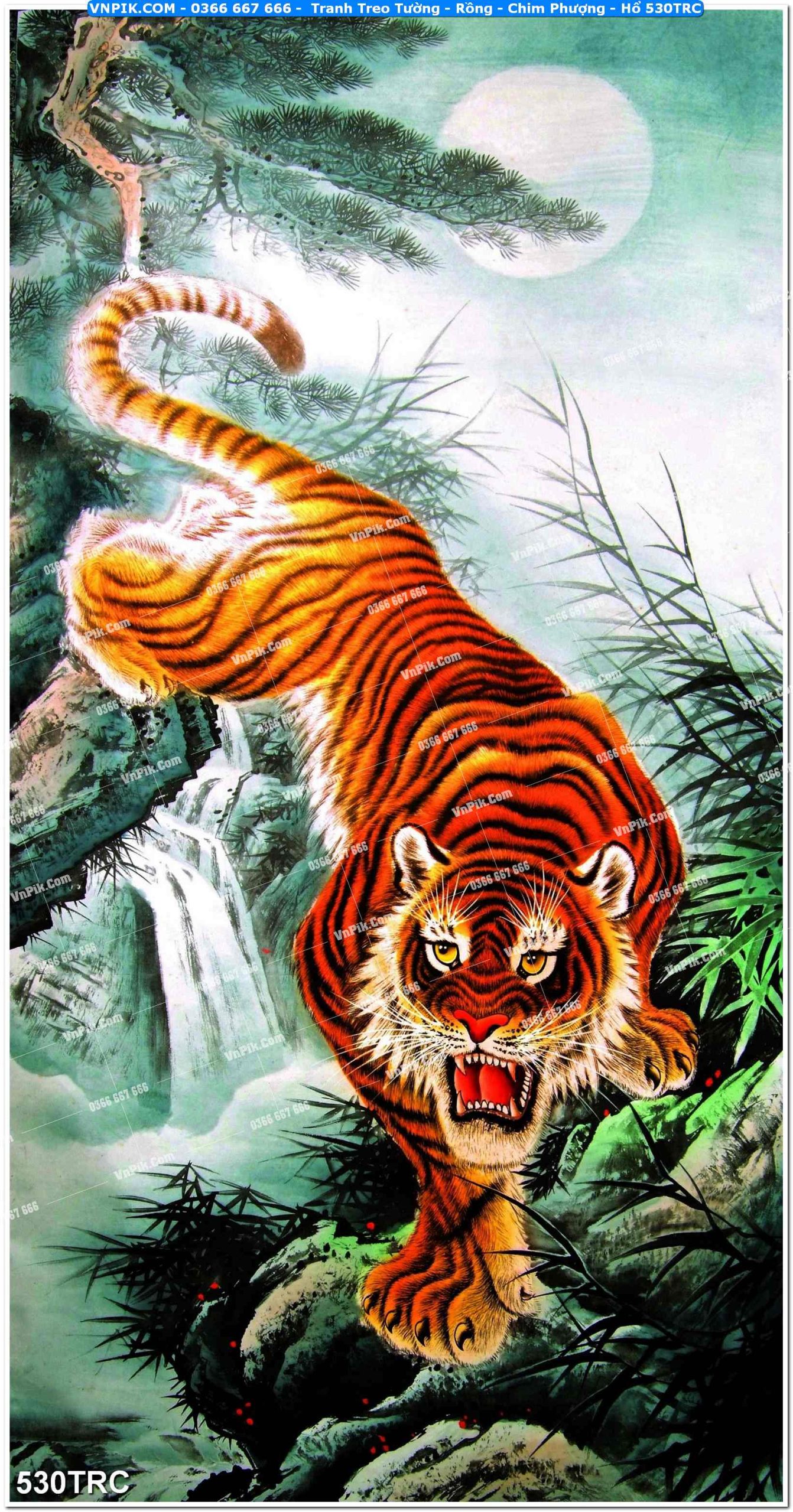 Tranh Treo Tường – Rồng – Chim Phượng – Hổ 530TRC