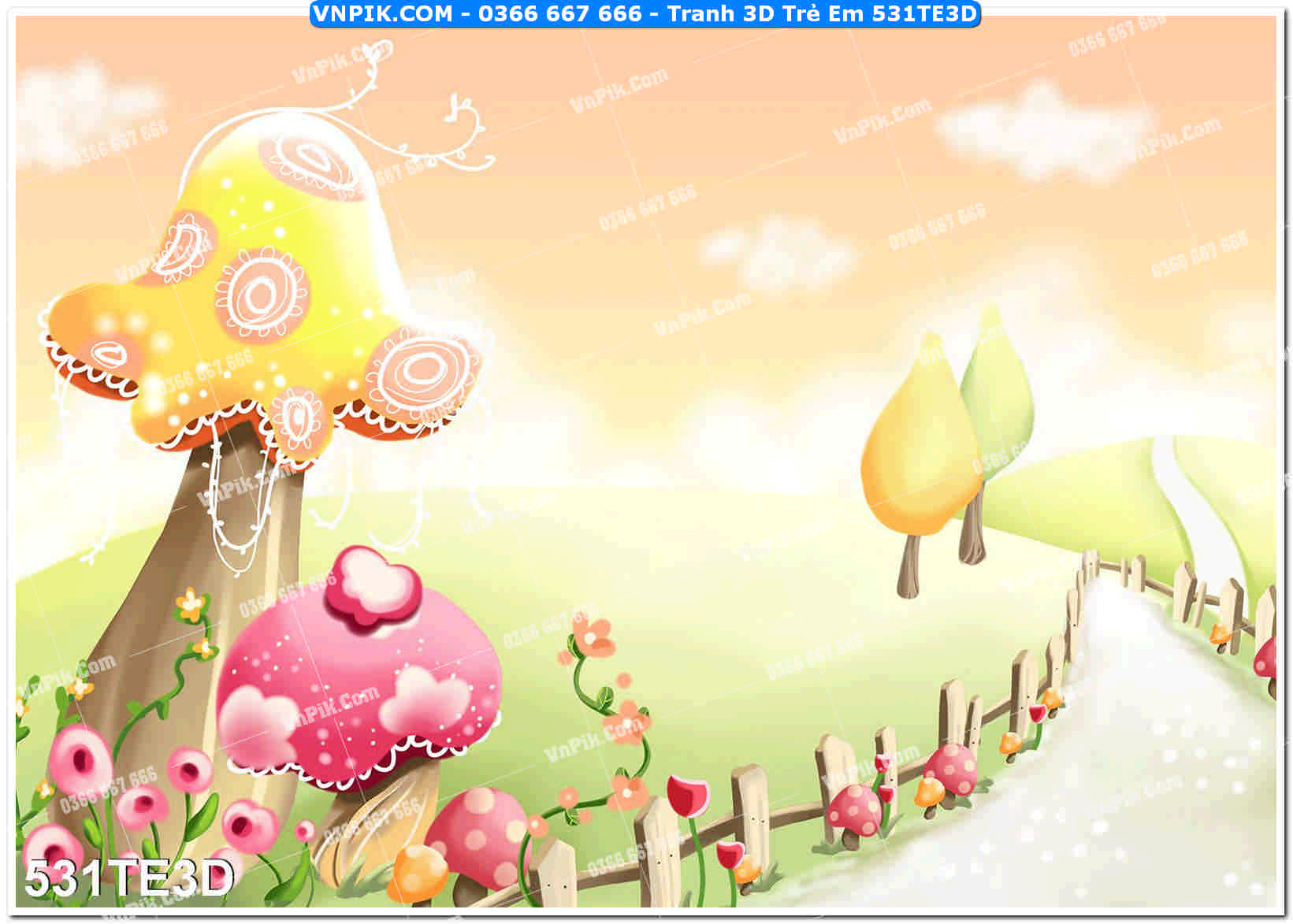 Tranh 3D Trẻ Em 531TE3D