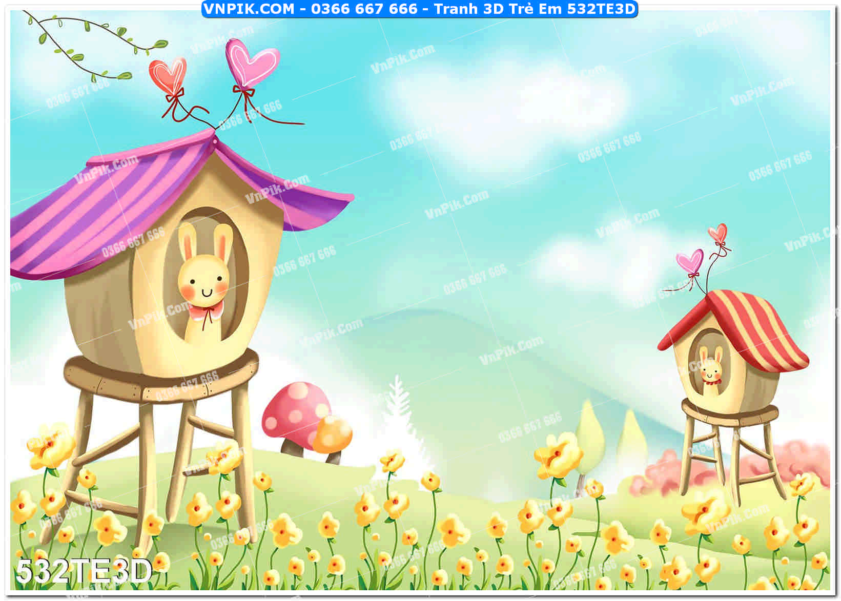 Tranh 3D Trẻ Em 532TE3D