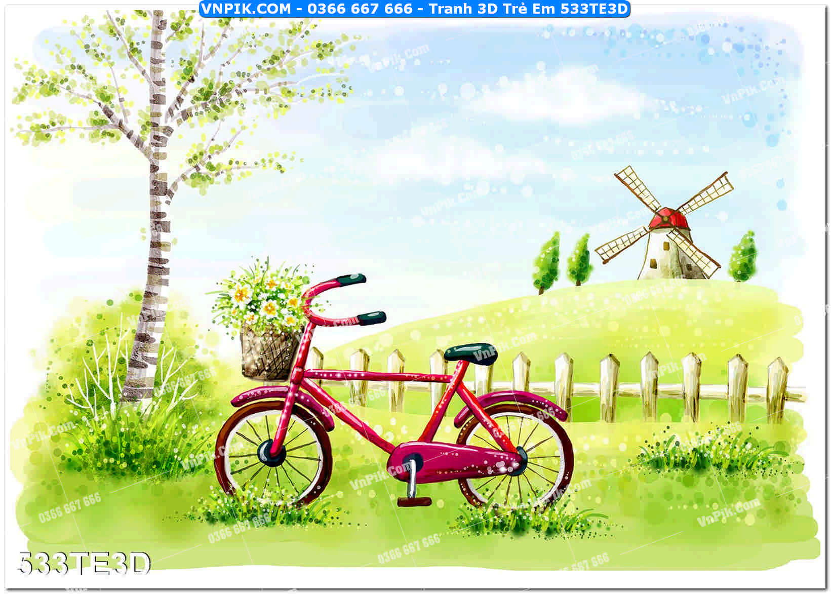 Tranh 3D Trẻ Em 533TE3D