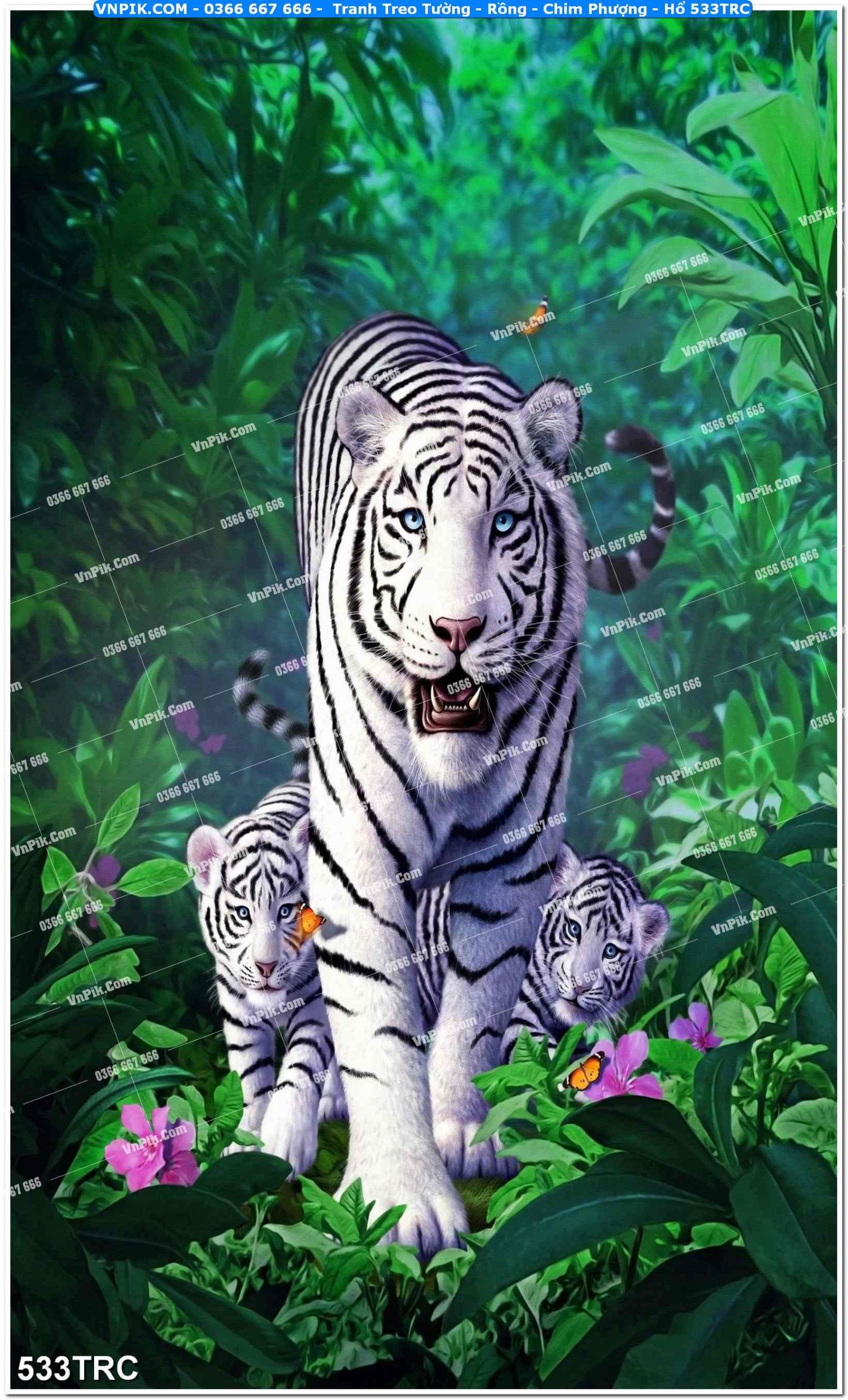 Tranh Treo Tường – Rồng – Chim Phượng – Hổ 533TRC