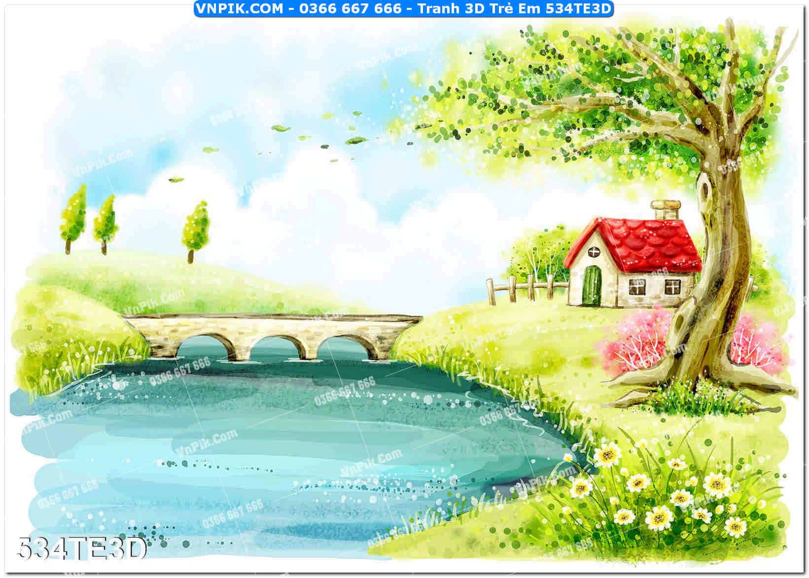 Tranh 3D Trẻ Em 534TE3D