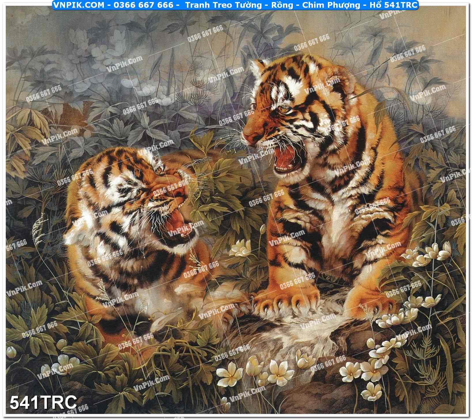 Tranh Treo Tường – Rồng – Chim Phượng – Hổ 541TRC