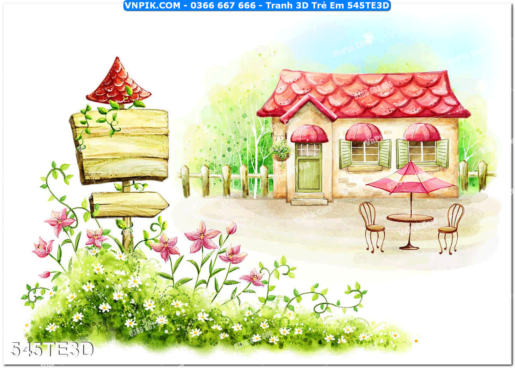 Tranh 3D Trẻ Em 545TE3D