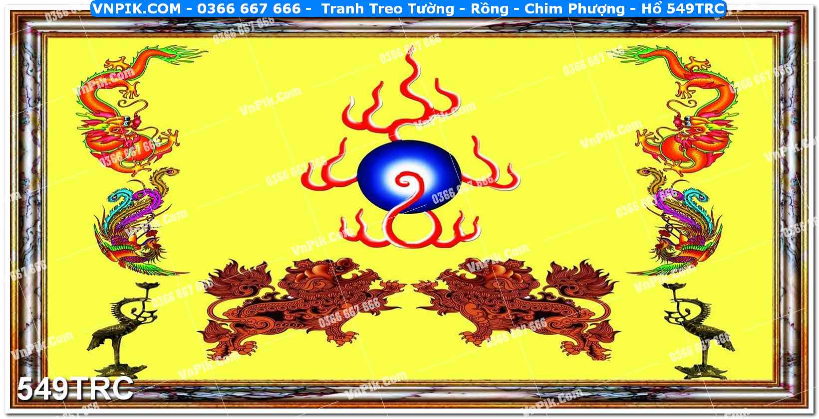 Tranh Treo Tường – Rồng – Chim Phượng – Hổ 549TRC