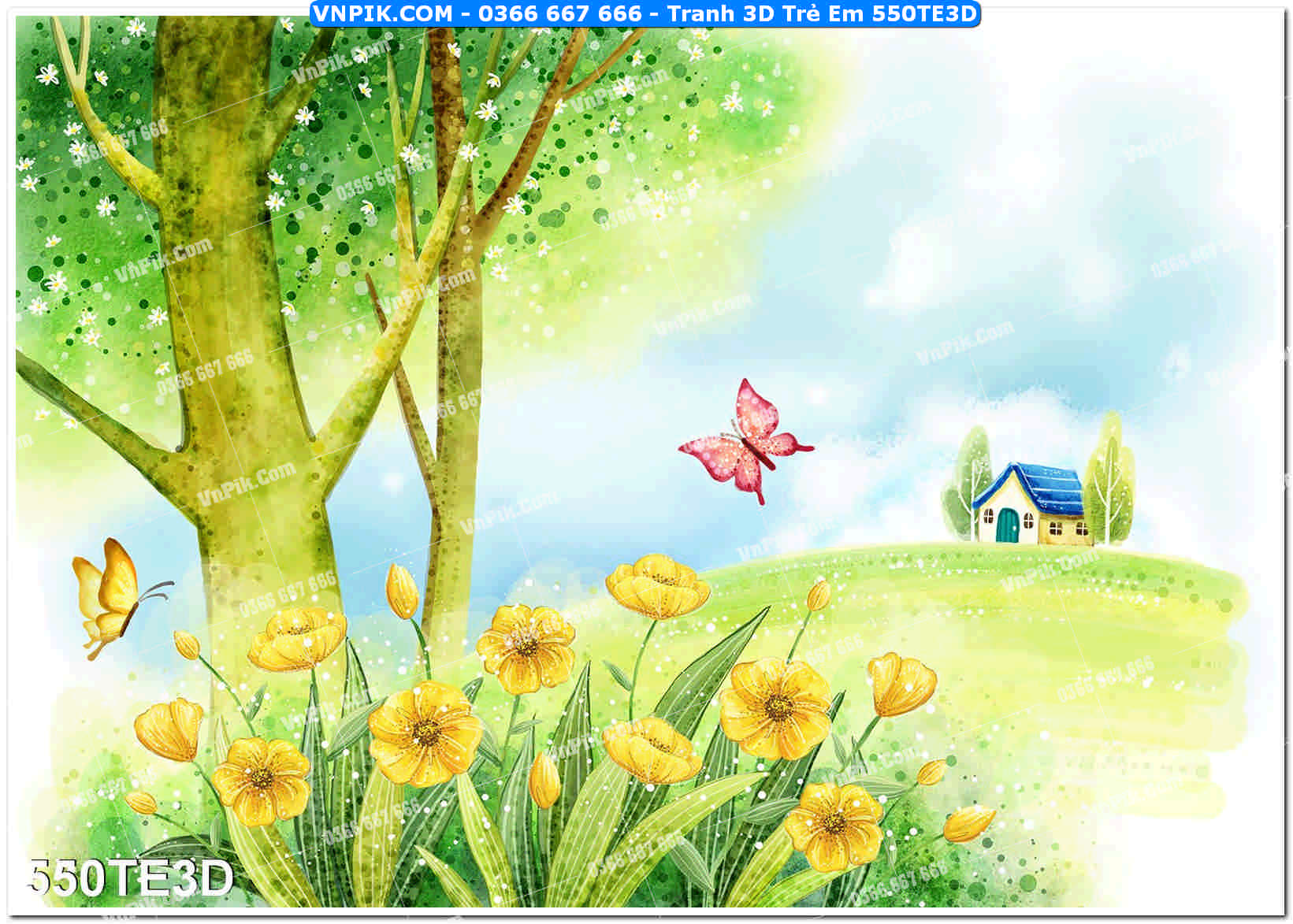 Tranh 3D Trẻ Em 550TE3D
