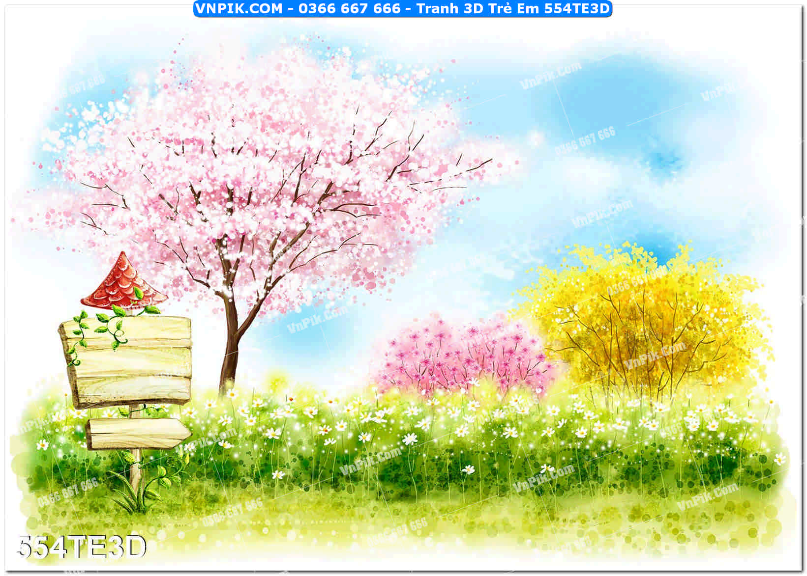 Tranh 3D Trẻ Em 554TE3D