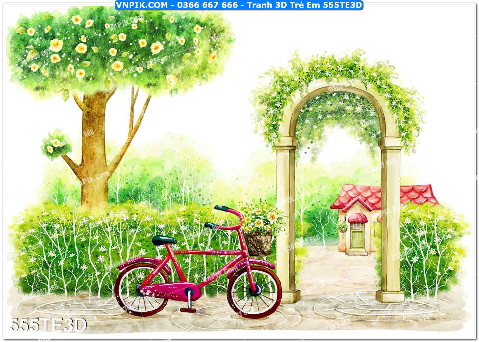 Tranh 3D Trẻ Em 555TE3D