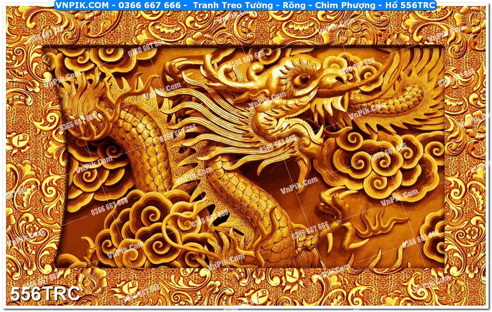 Tranh Treo Tường – Rồng – Chim Phượng – Hổ 556TRC