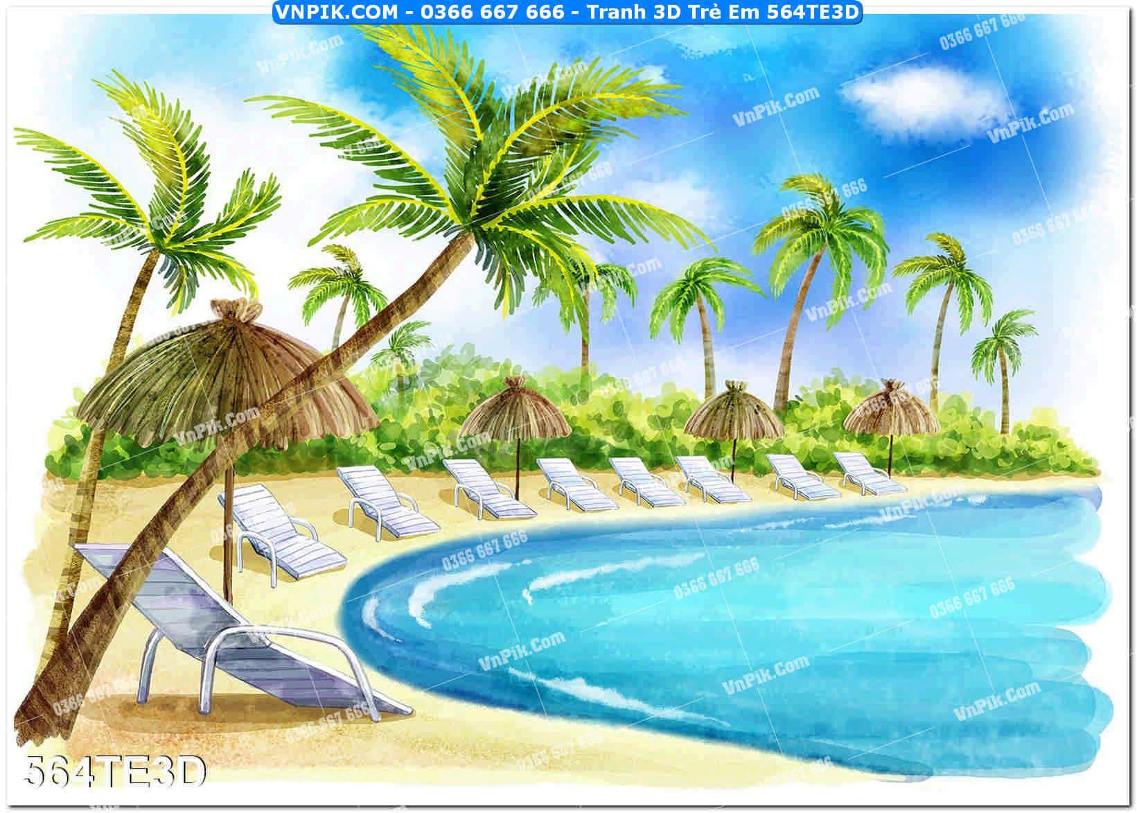 Tranh 3D Trẻ Em 564TE3D