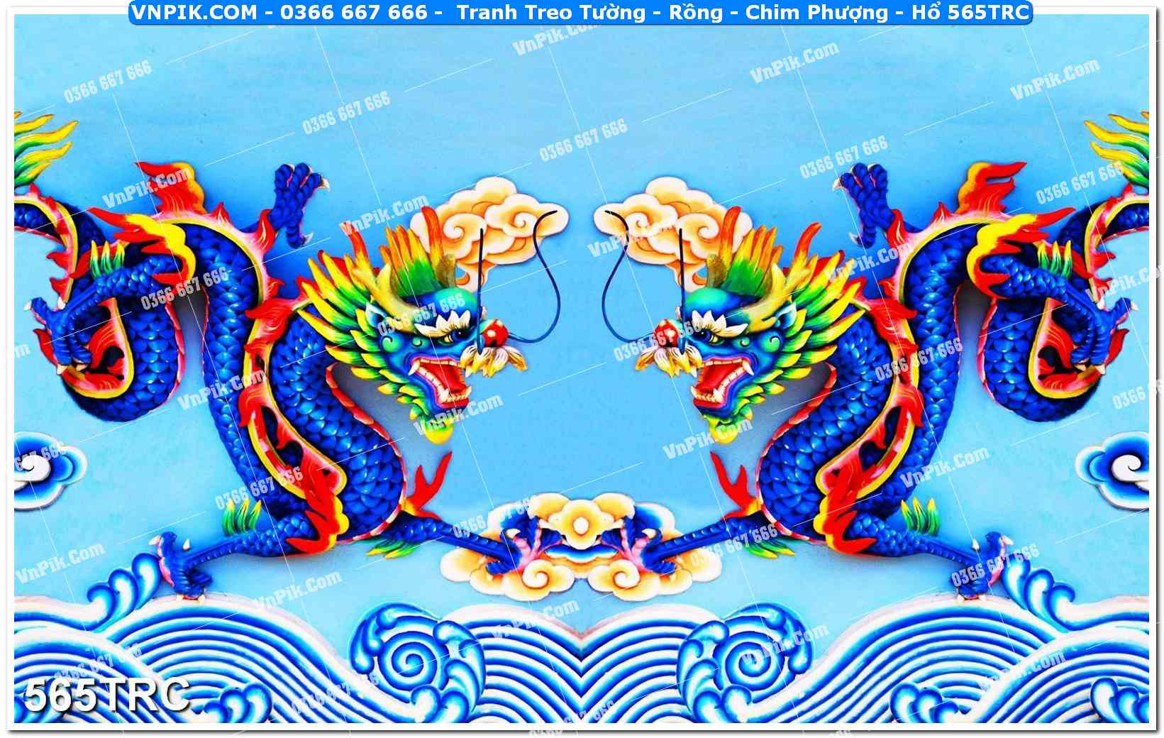 Tranh Treo Tường – Rồng – Chim Phượng – Hổ 565TRC