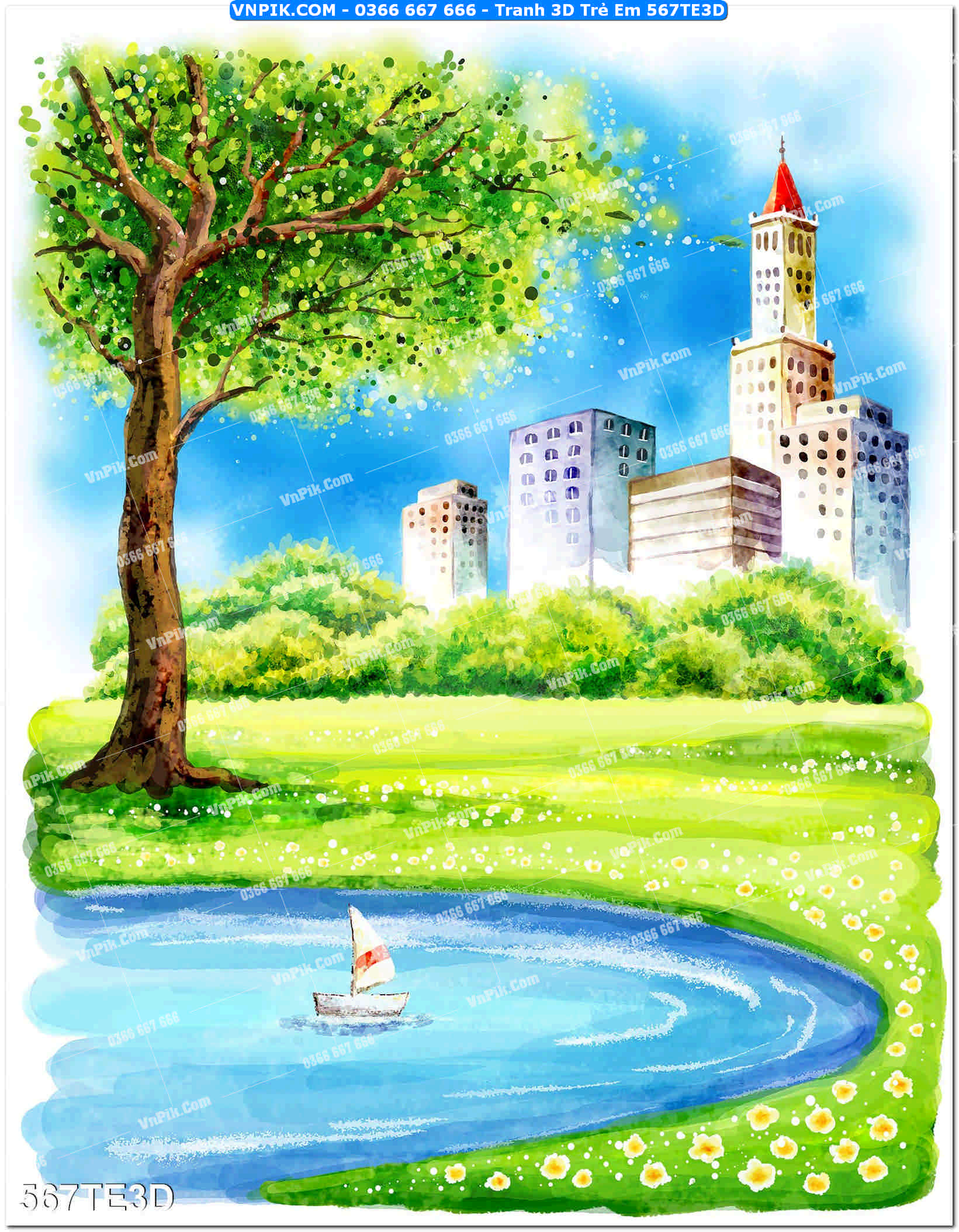 Tranh 3D Trẻ Em 567TE3D