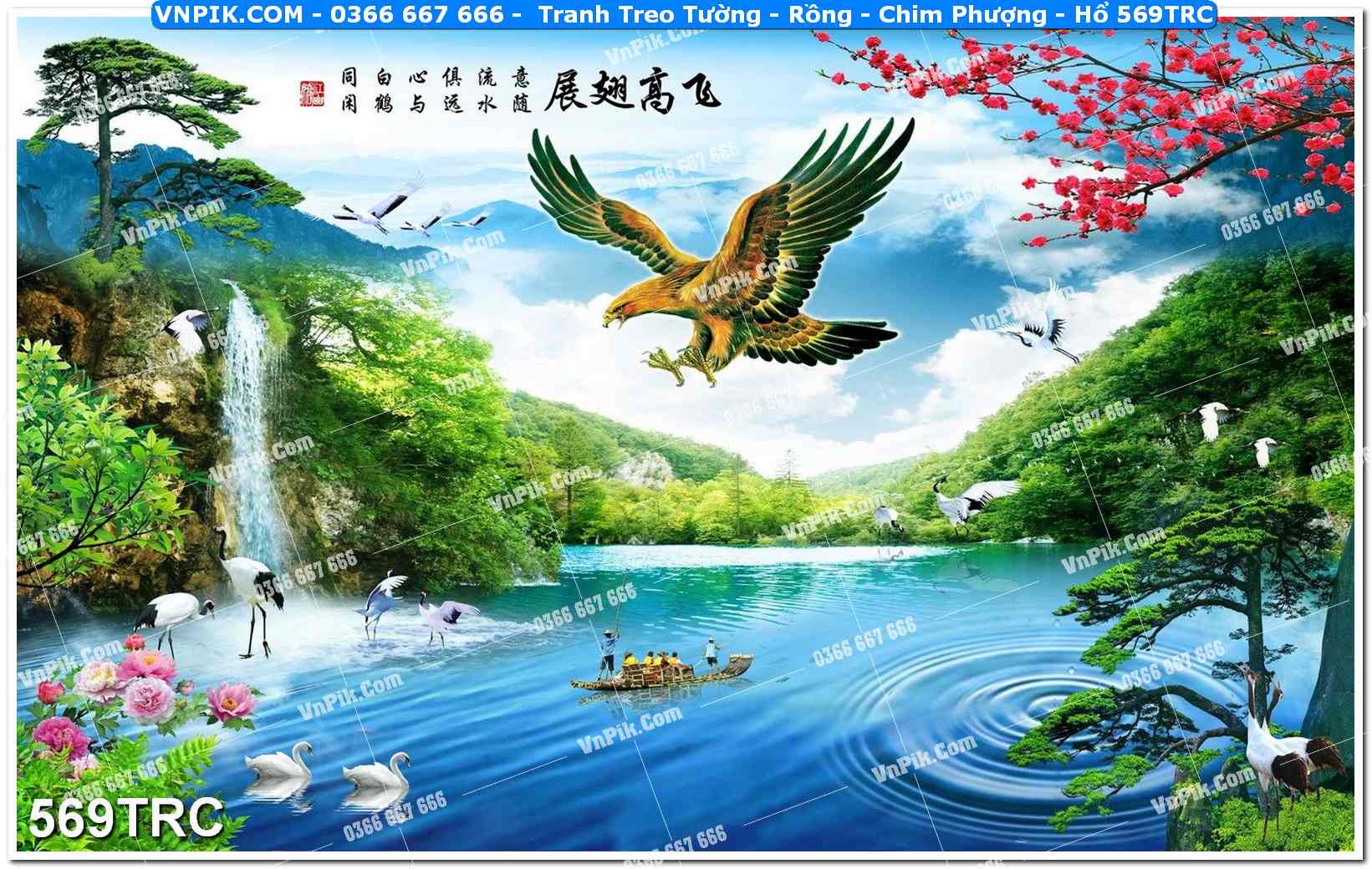 Tranh Treo Tường – Rồng – Chim Phượng – Hổ 569TRC