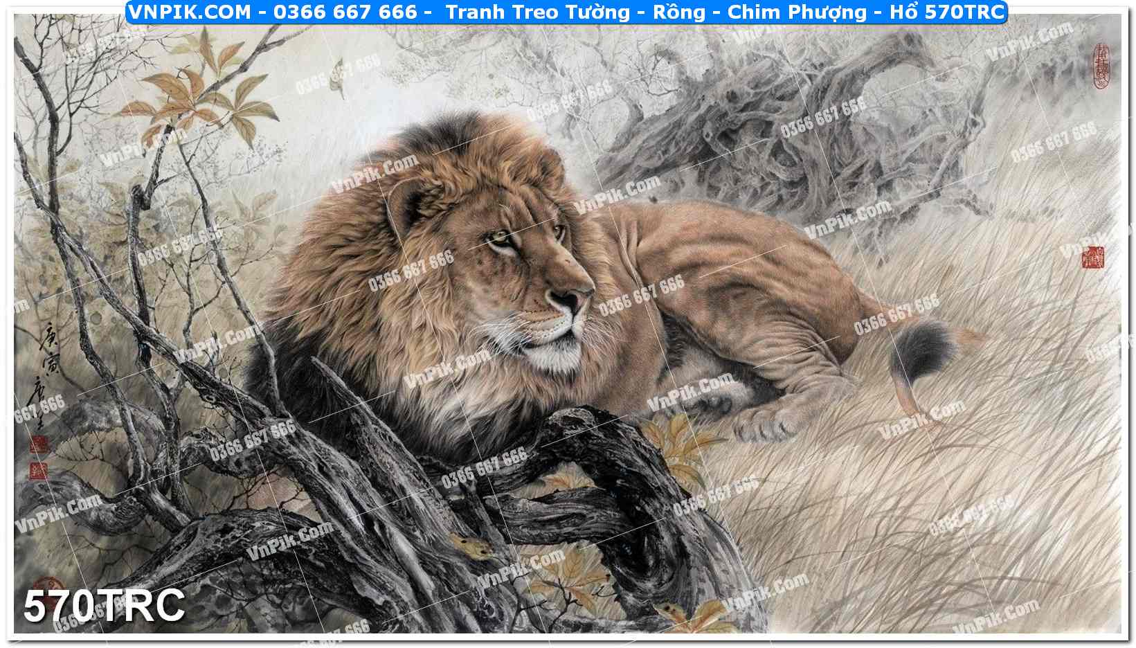 Tranh Treo Tường – Rồng – Chim Phượng – Hổ 570TRC