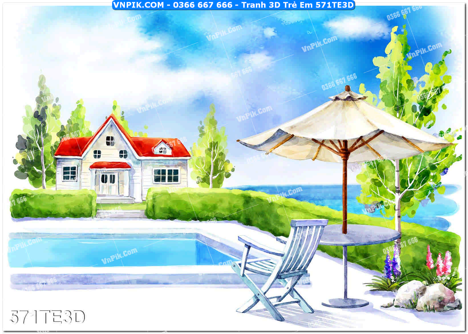 Tranh 3D Trẻ Em 571TE3D