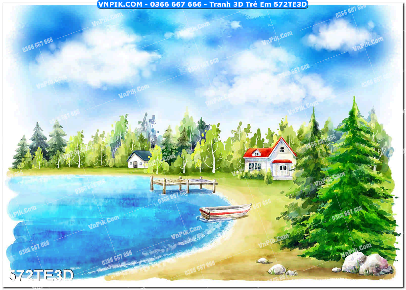 Tranh 3D Trẻ Em 572TE3D