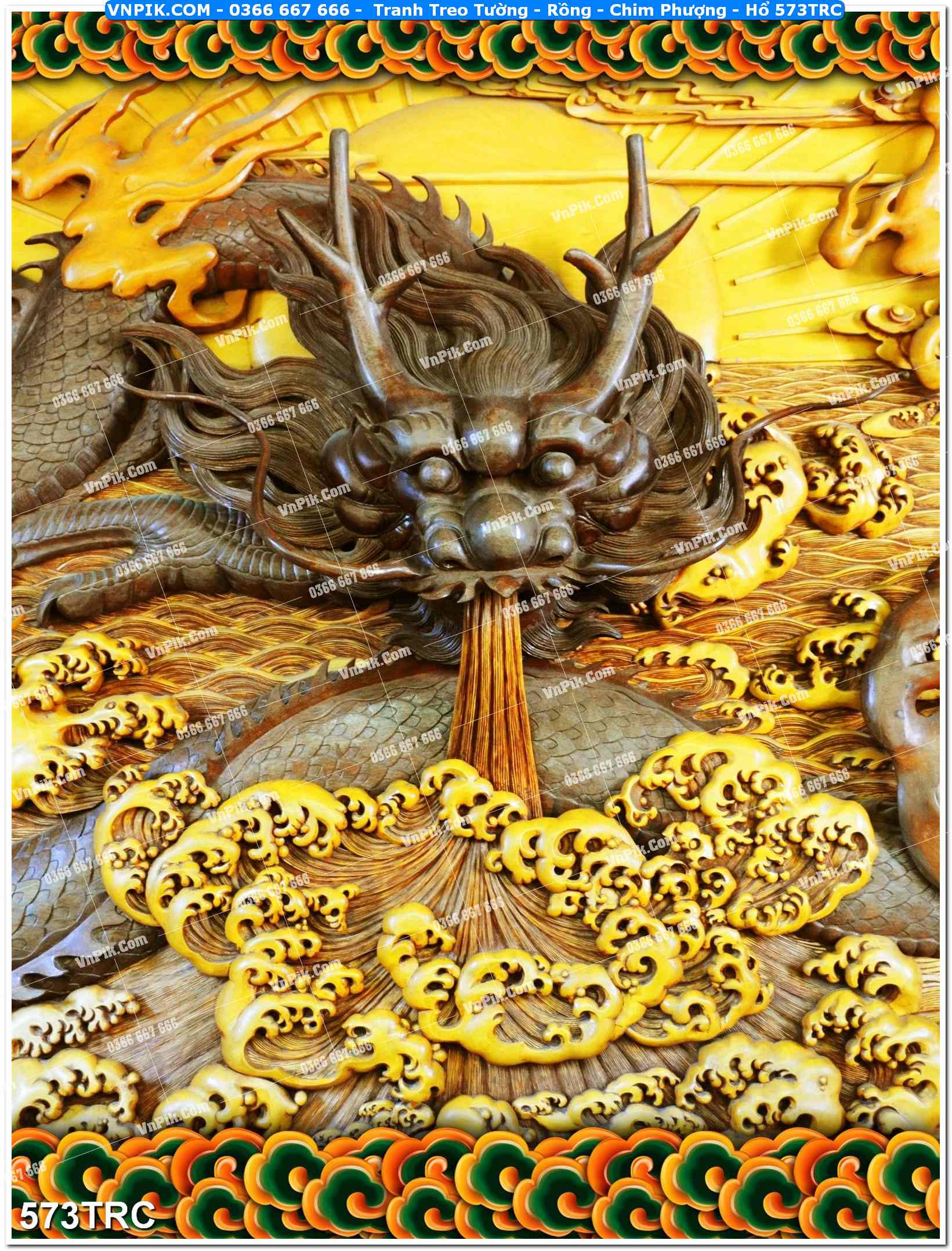 Tranh Treo Tường – Rồng – Chim Phượng – Hổ 573TRC
