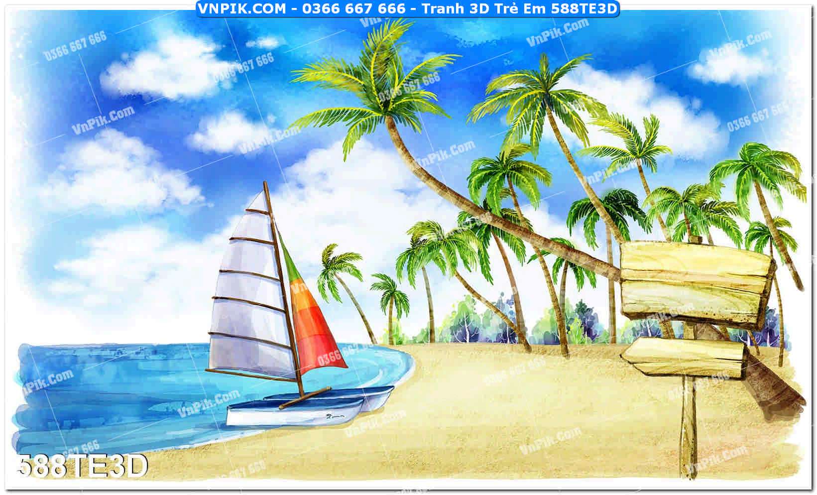 Tranh 3D Trẻ Em 588TE3D