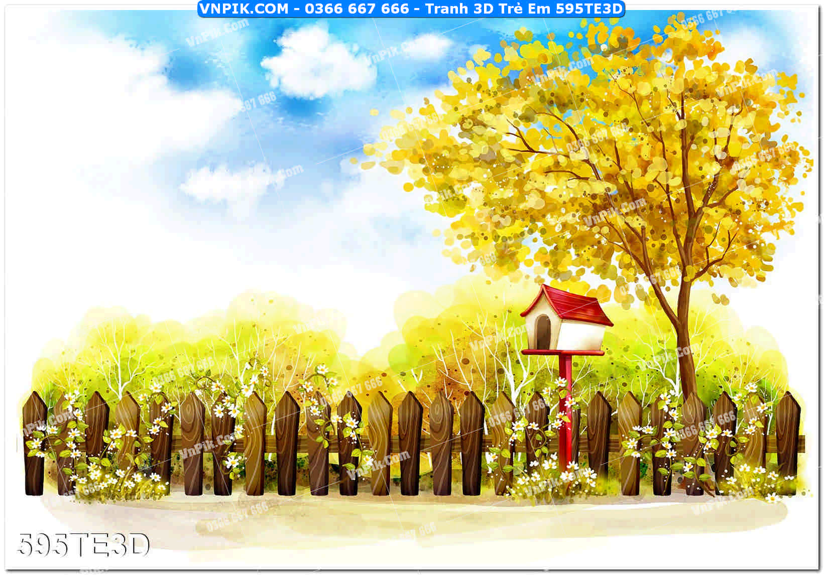 Tranh 3D Trẻ Em 595TE3D