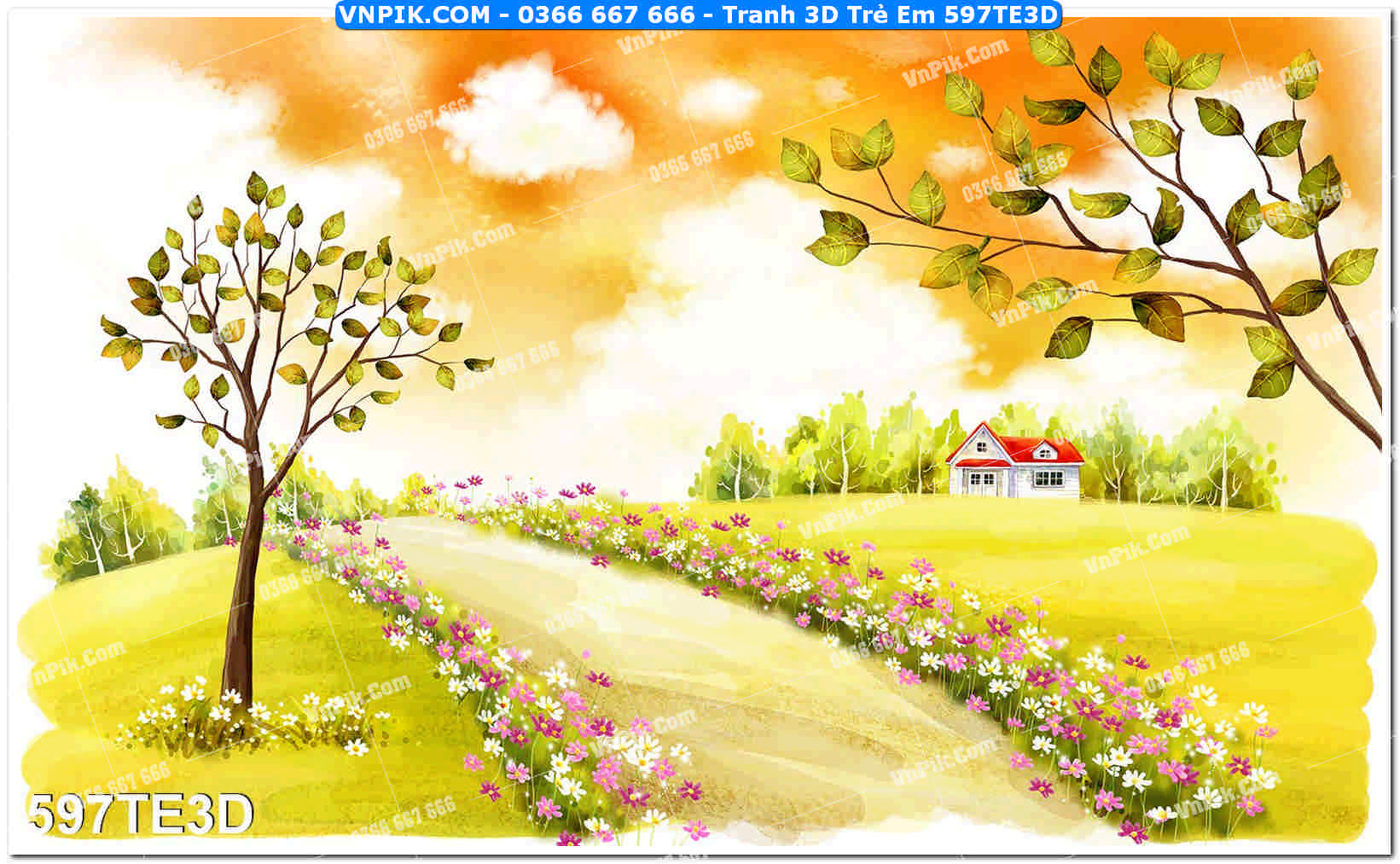 Tranh 3D Trẻ Em 597TE3D