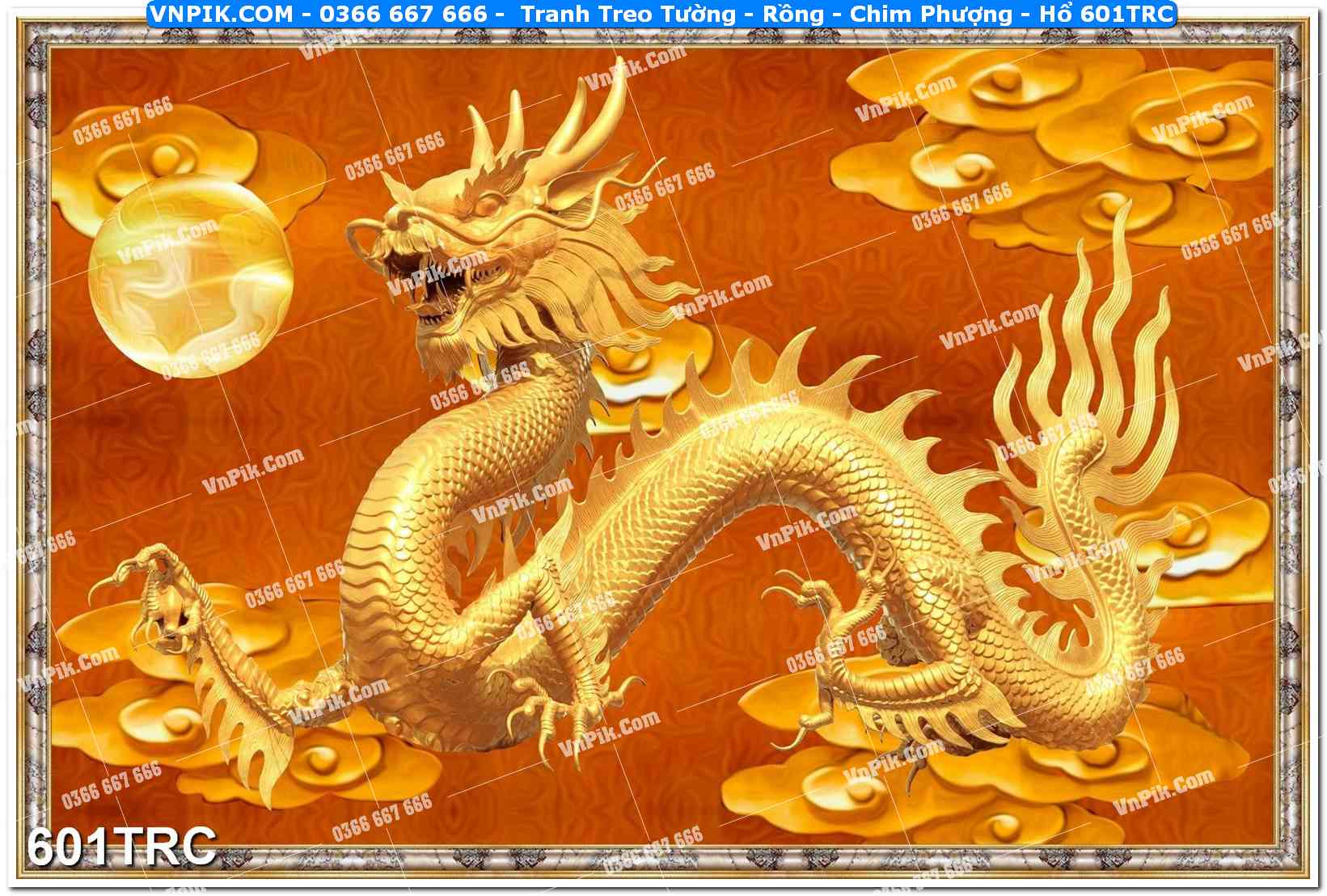 Tranh Treo Tường – Rồng – Chim Phượng – Hổ 601TRC