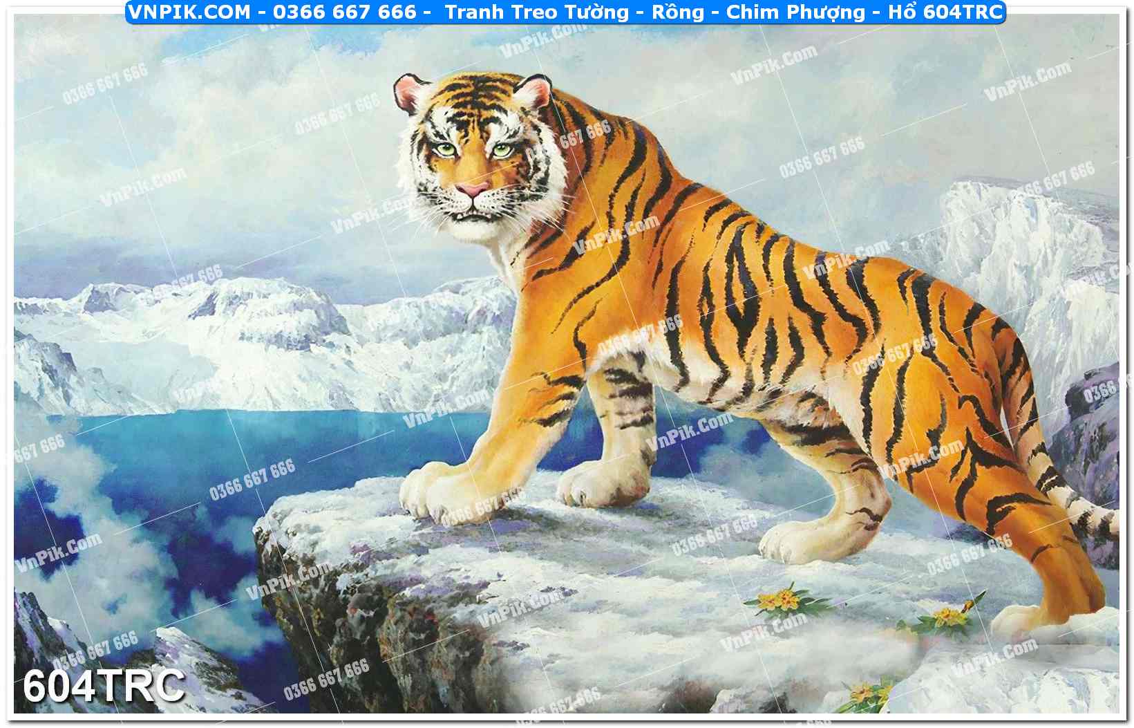 Tranh Treo Tường – Rồng – Chim Phượng – Hổ 604TRC