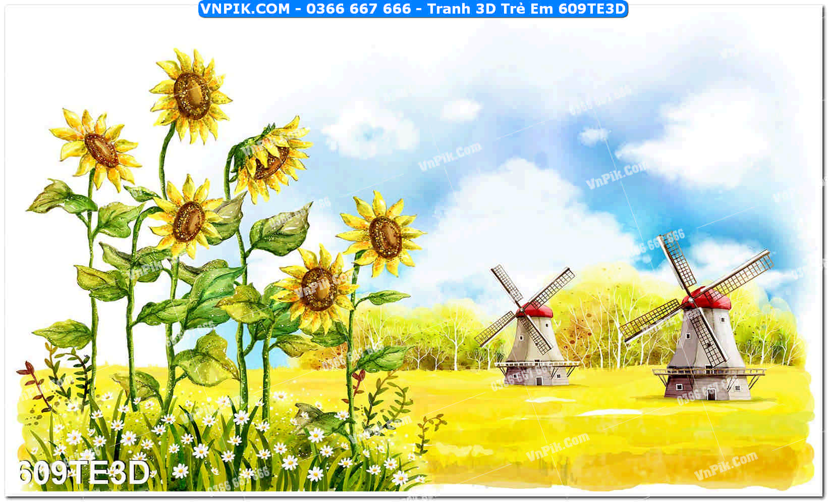 Tranh 3D Trẻ Em 609TE3D