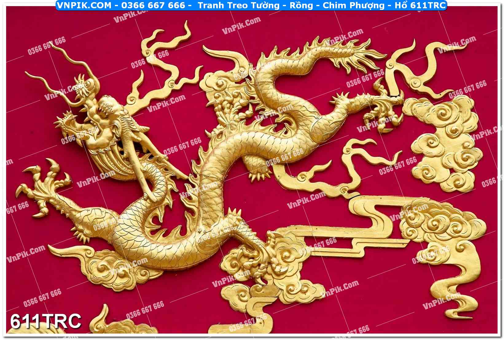 Tranh Treo Tường – Rồng – Chim Phượng – Hổ 611TRC