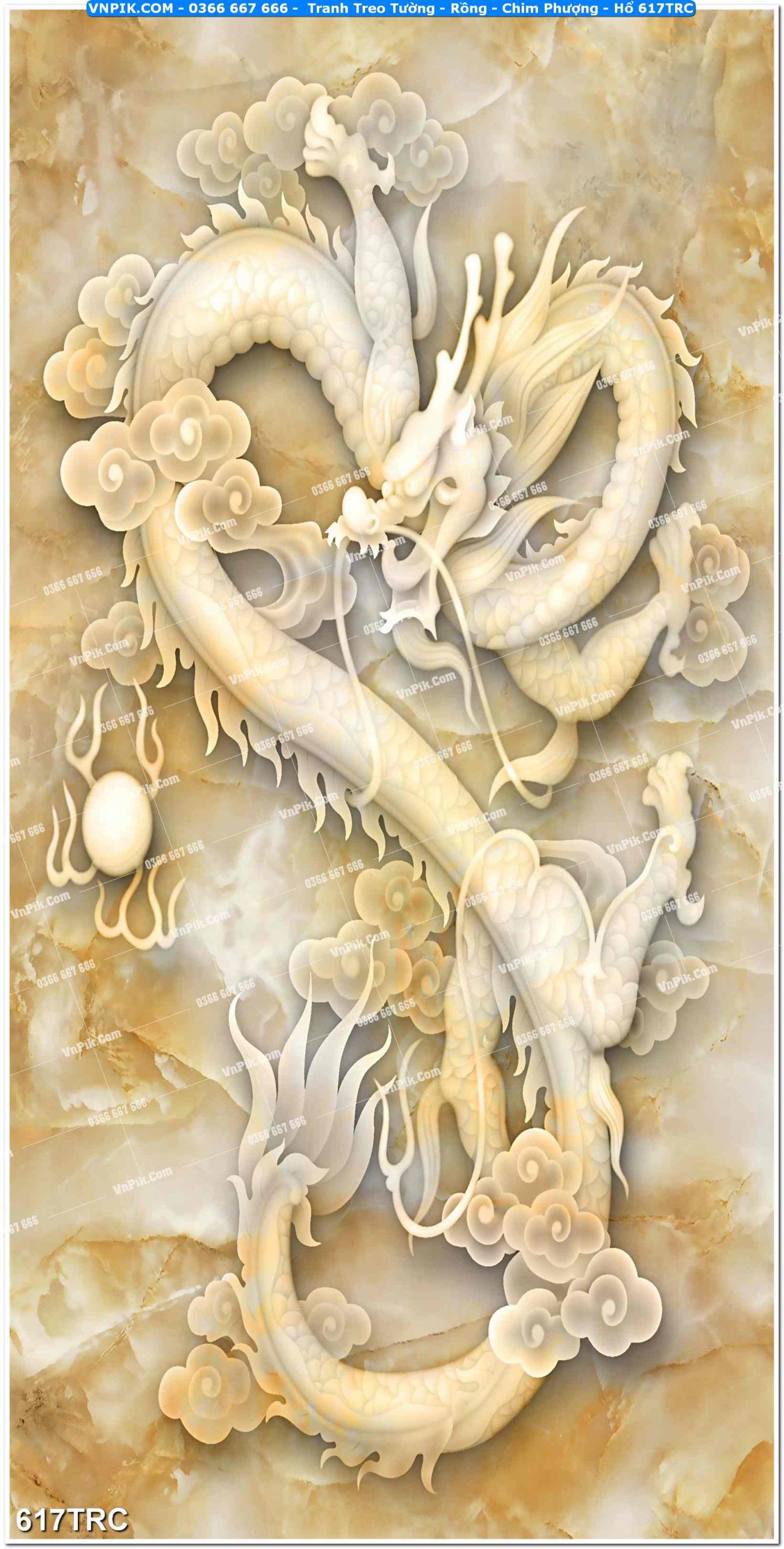 Tranh Treo Tường – Rồng – Chim Phượng – Hổ 617TRC