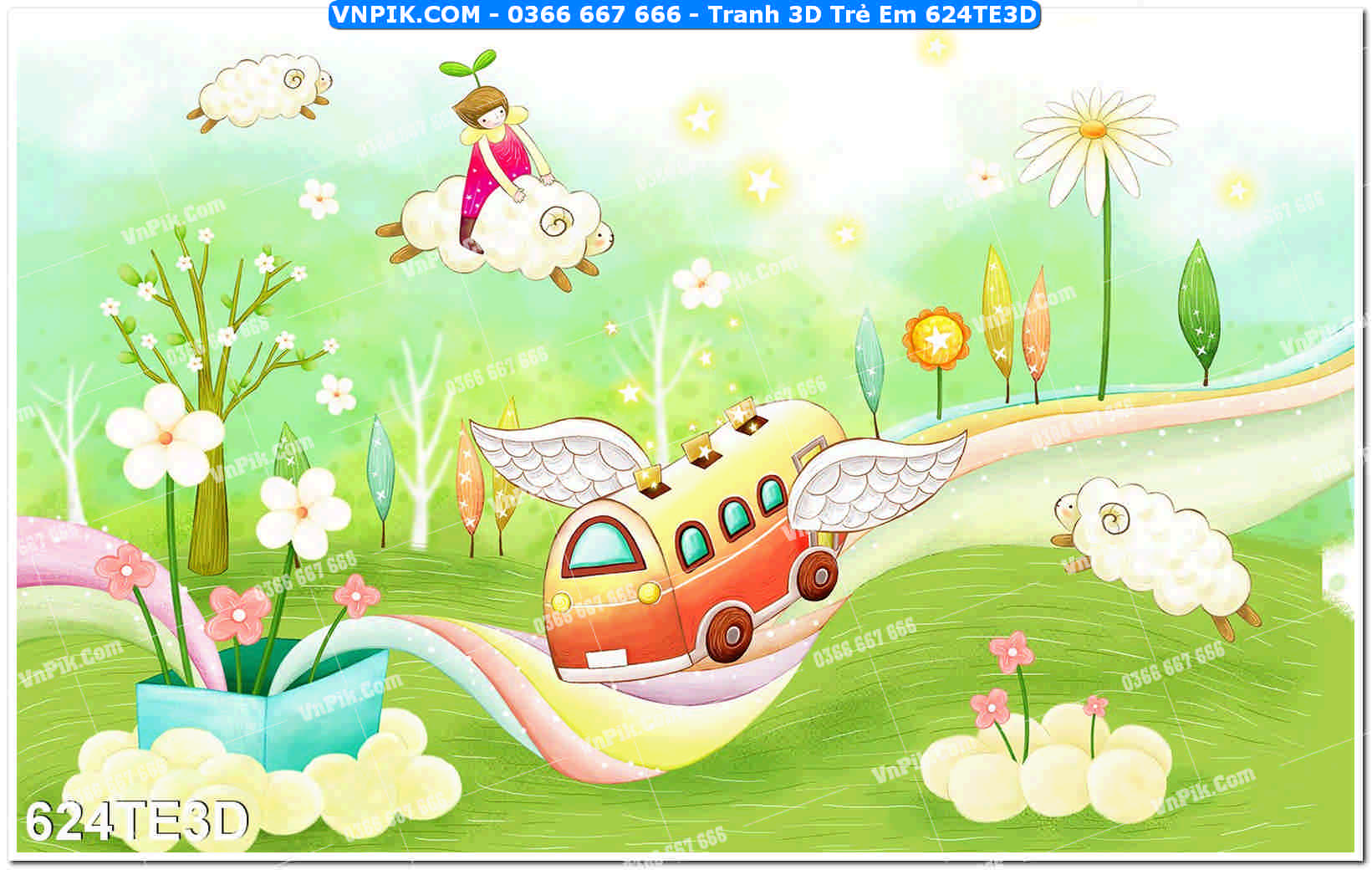 Tranh 3D Trẻ Em 624TE3D