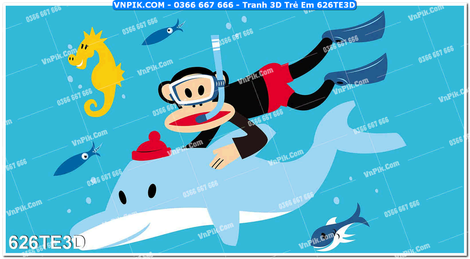 Tranh 3D Trẻ Em 626TE3D