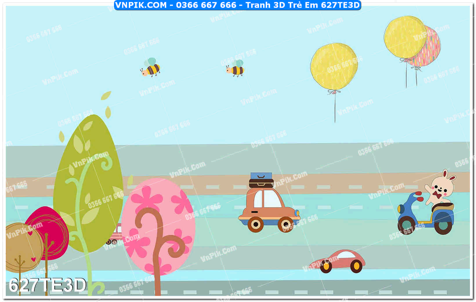 Tranh 3D Trẻ Em 627TE3D