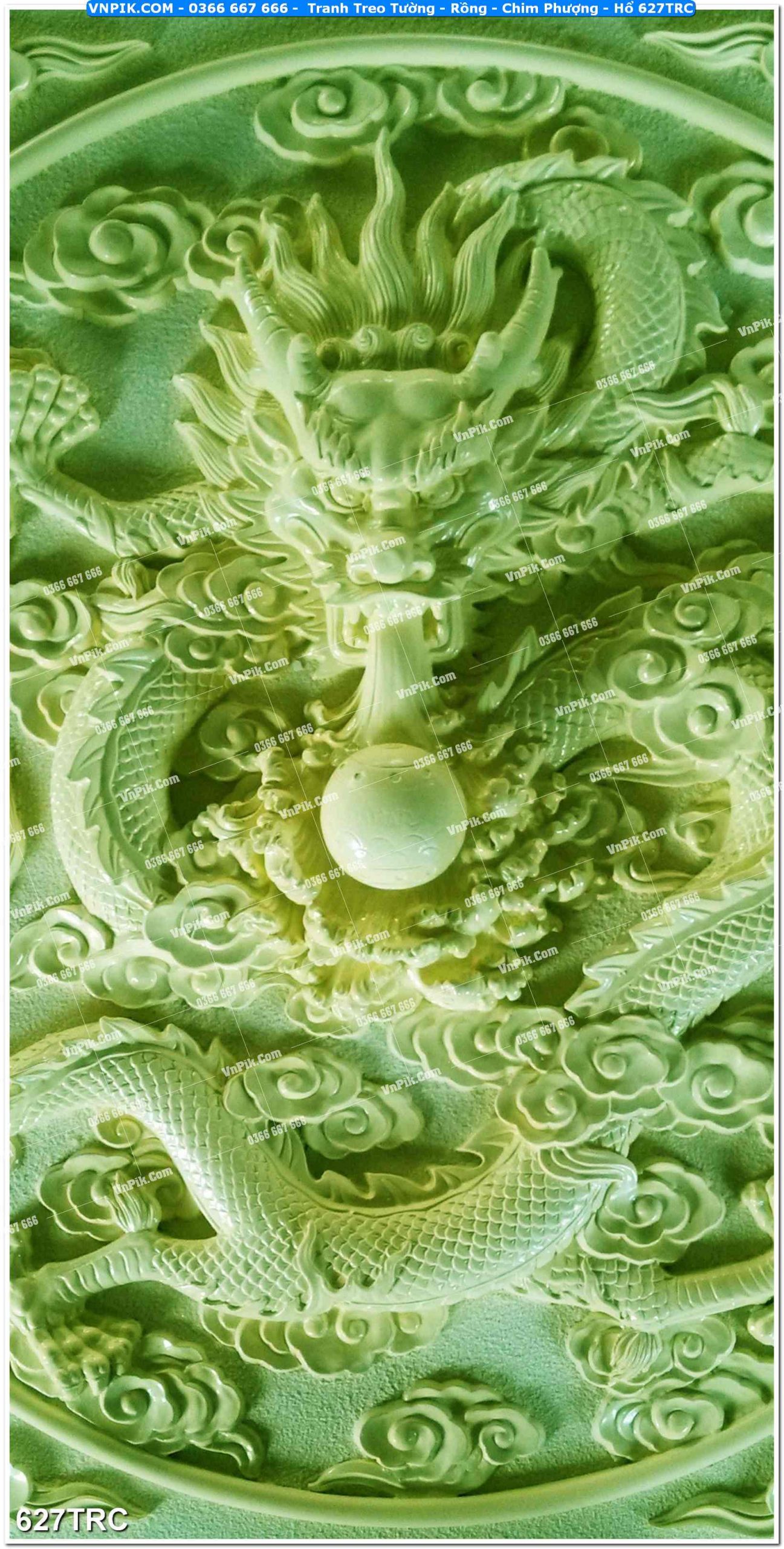 Tranh Treo Tường – Rồng – Chim Phượng – Hổ 627TRC