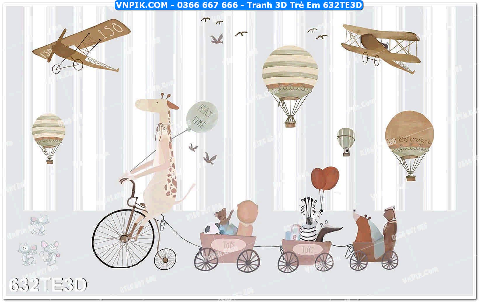 Tranh 3D Trẻ Em 632TE3D