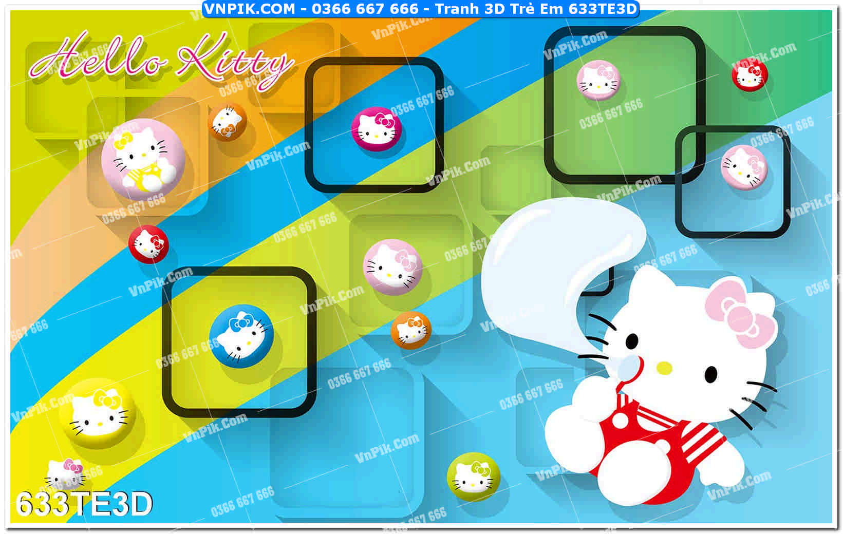 Tranh 3D Trẻ Em 633TE3D