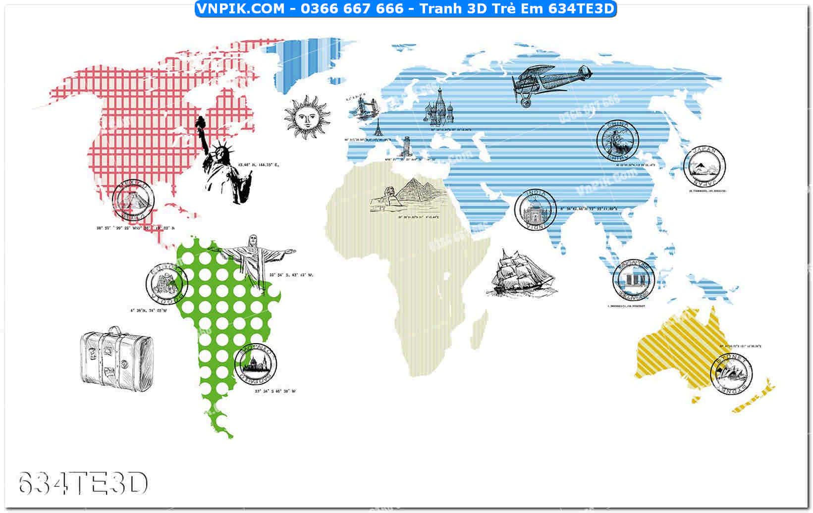 Tranh 3D Trẻ Em 634TE3D