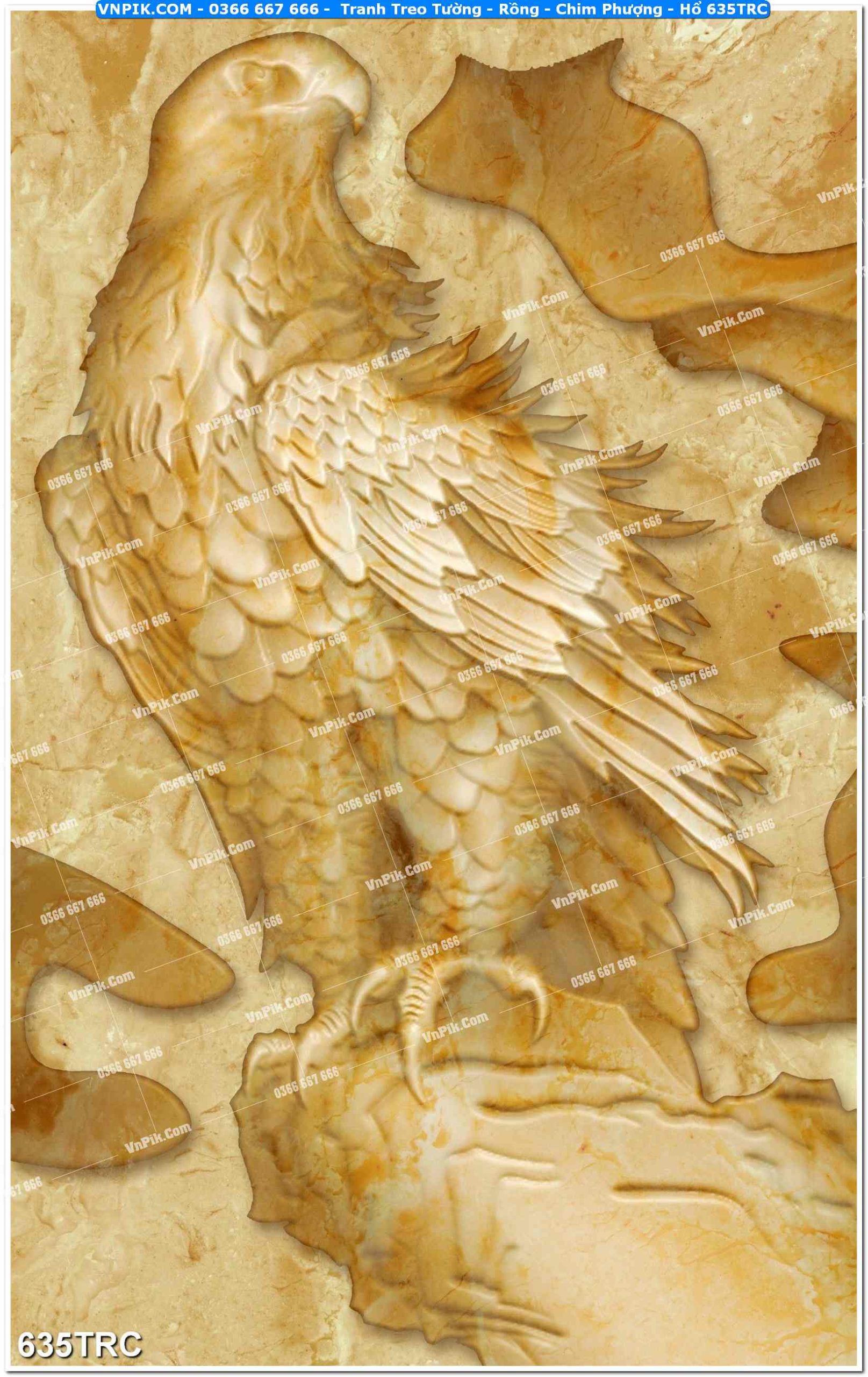 Tranh Treo Tường – Rồng – Chim Phượng – Hổ 635TRC