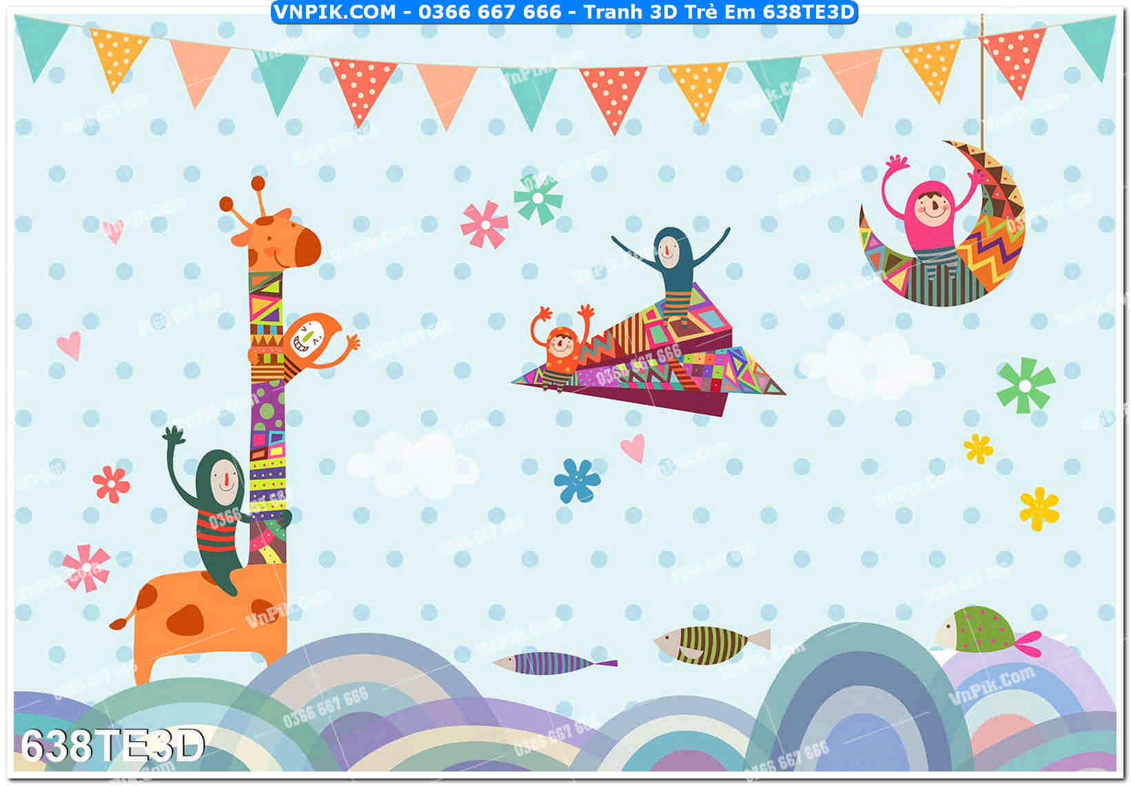 Tranh 3D Trẻ Em 638TE3D