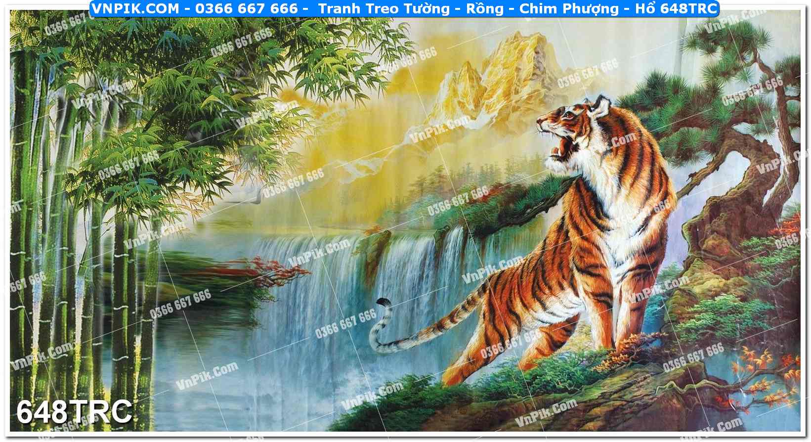Tranh Treo Tường – Rồng – Chim Phượng – Hổ 648TRC