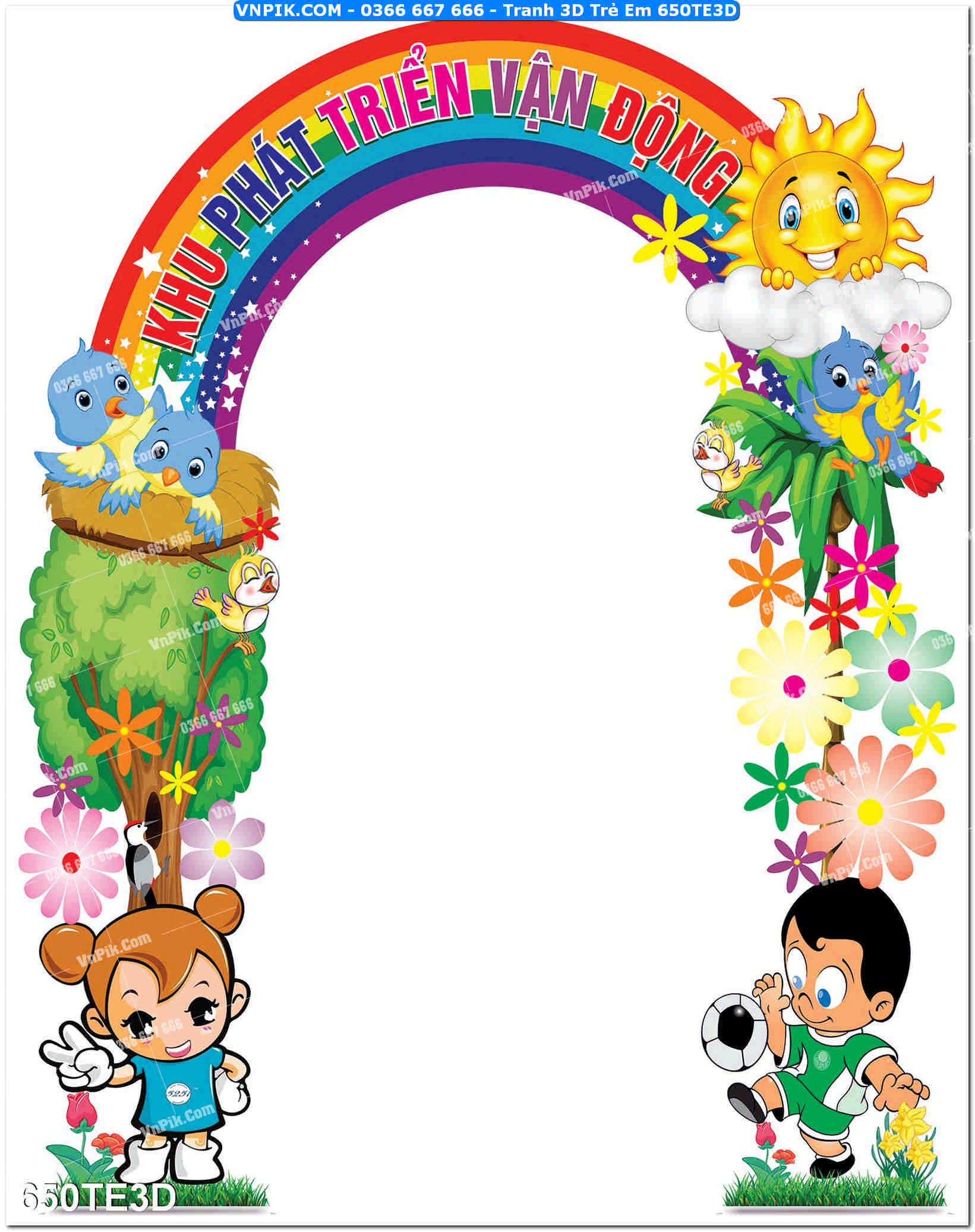 Tranh 3D Trẻ Em 650TE3D