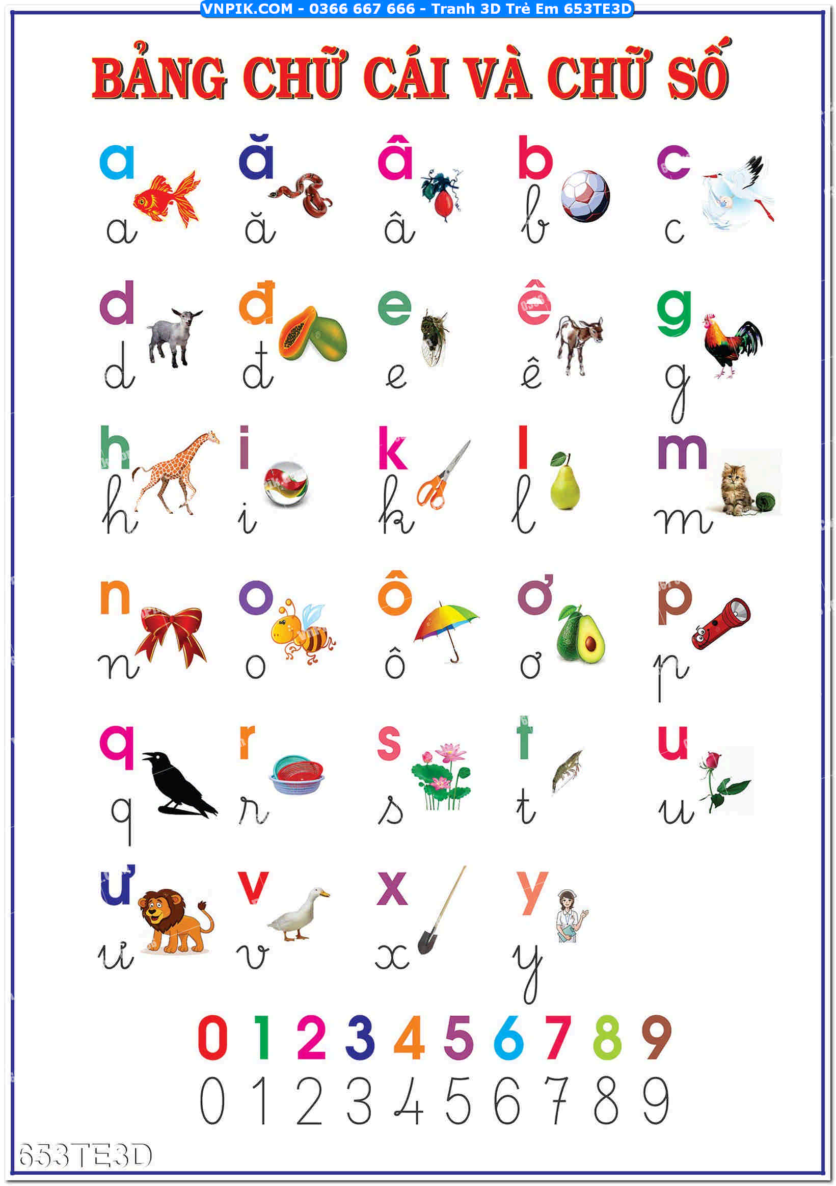 Tranh 3D Trẻ Em 653TE3D