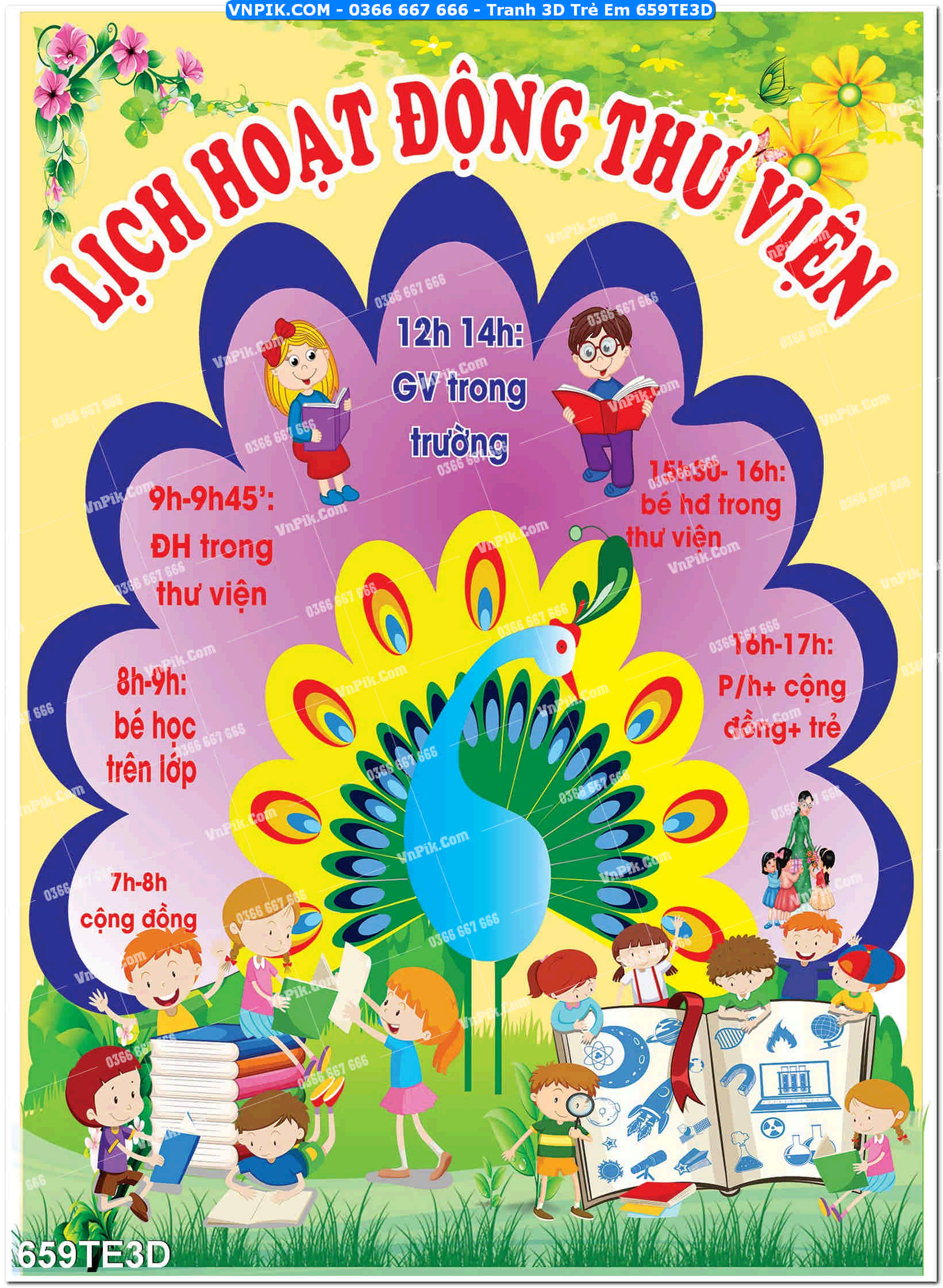 Tranh 3D Trẻ Em 659TE3D