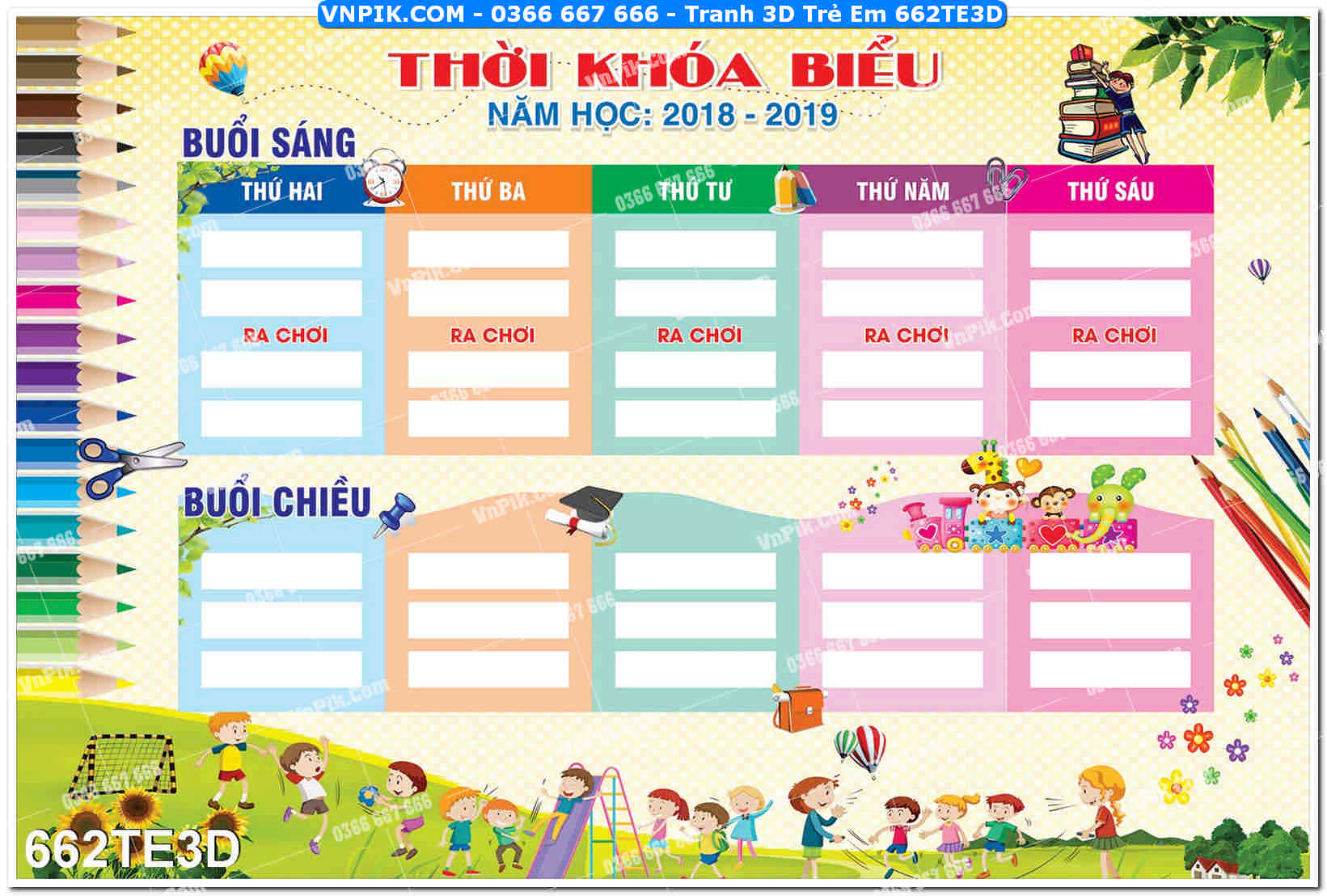 Tranh 3D Trẻ Em 662TE3D