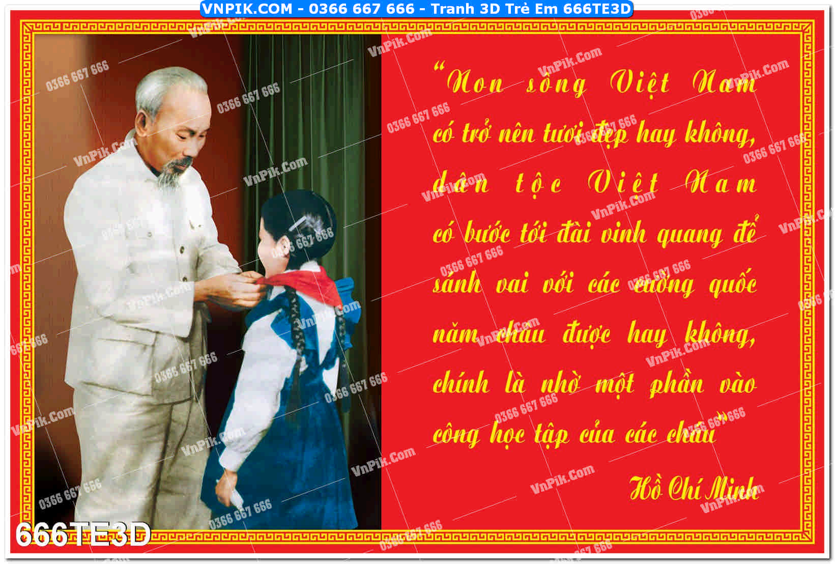 Tranh 3D Trẻ Em 666TE3D