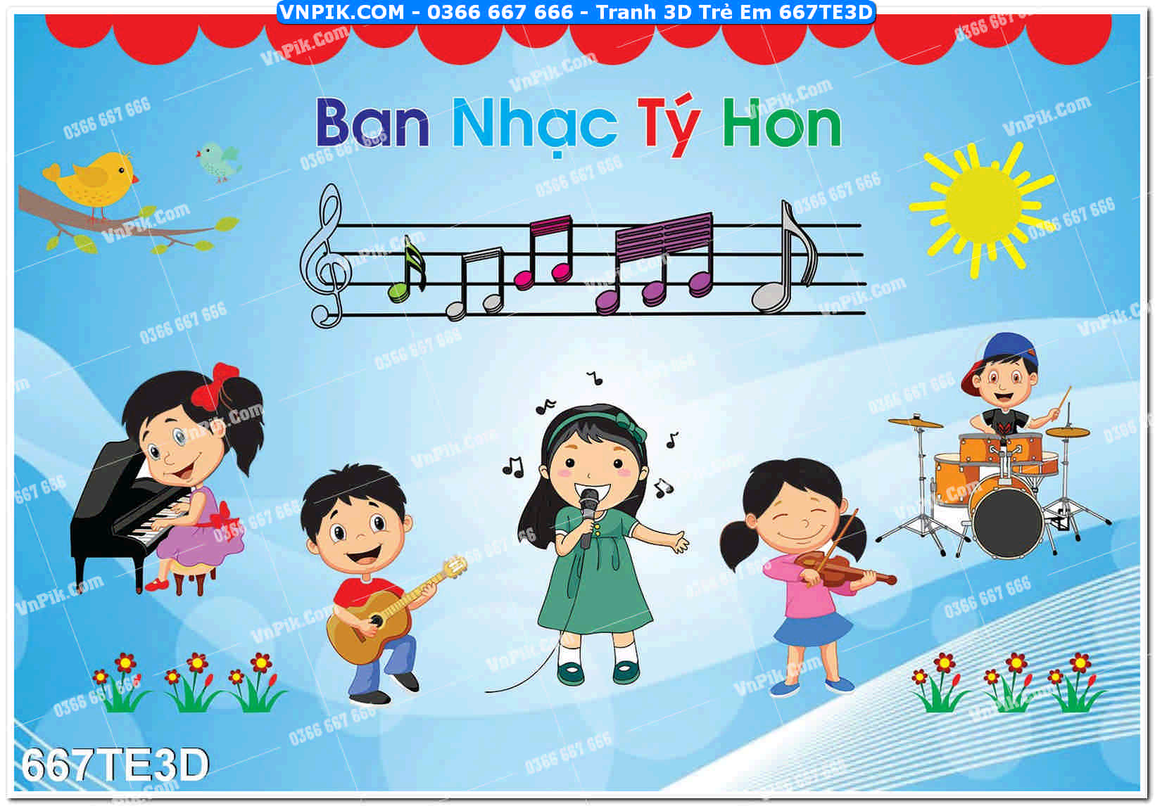 Tranh 3D Trẻ Em 667TE3D