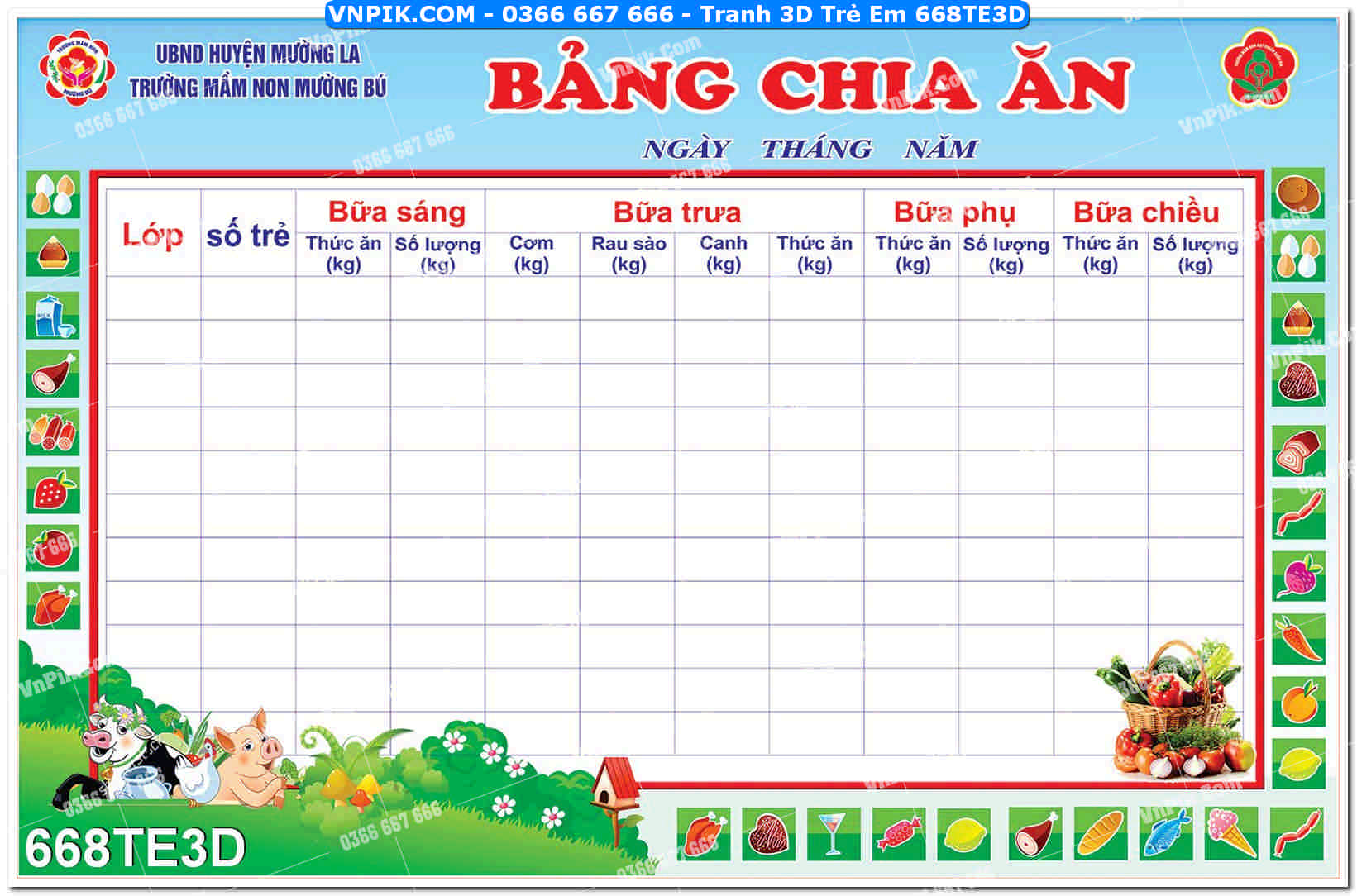 Tranh 3D Trẻ Em 668TE3D
