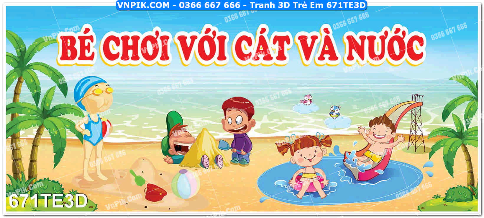 Tranh 3D Trẻ Em 671TE3D