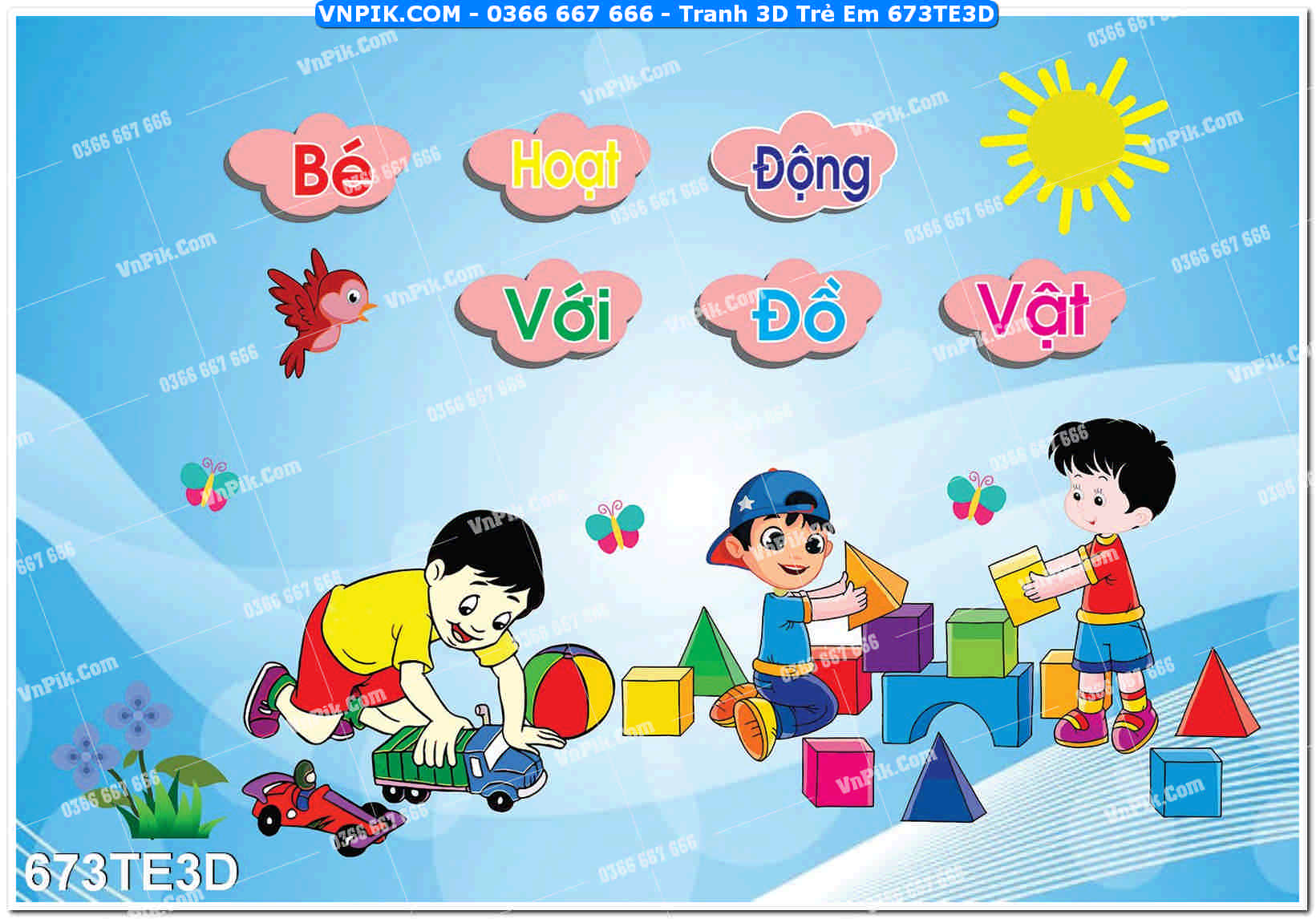 Tranh 3D Trẻ Em 673TE3D
