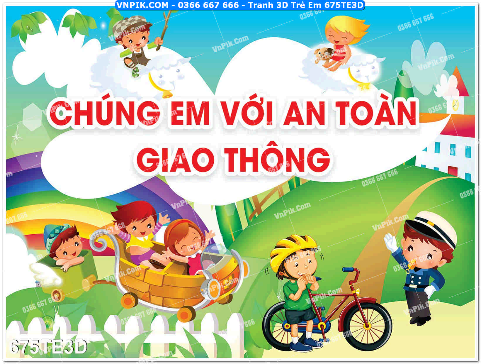 Tranh 3D Trẻ Em 675TE3D